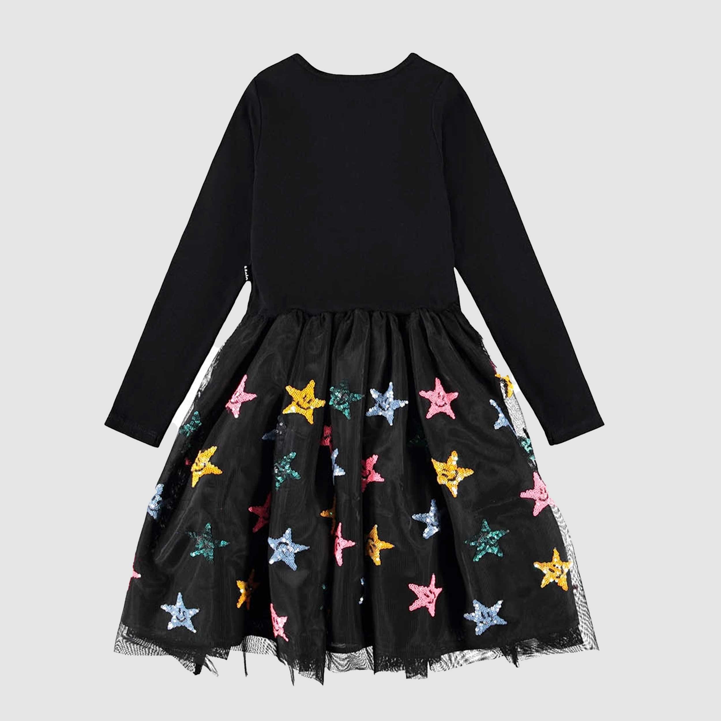 Abito Nero Con Stelle E Paillettes Firmato MOLO - annameglio.com abbigliamento moda