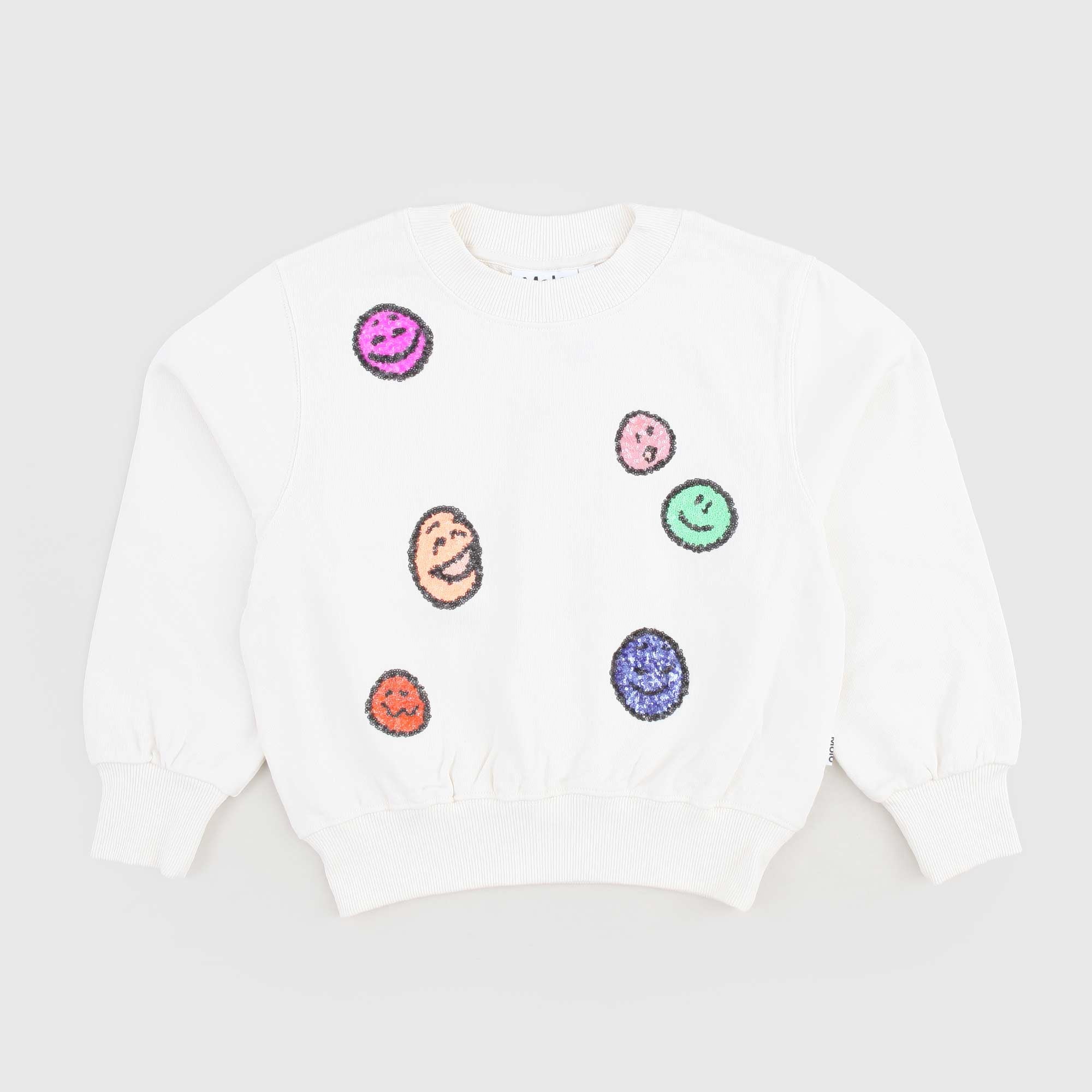 Felpa Crema Con Smile Firmata MOLO - annameglio.com abbigliamento moda