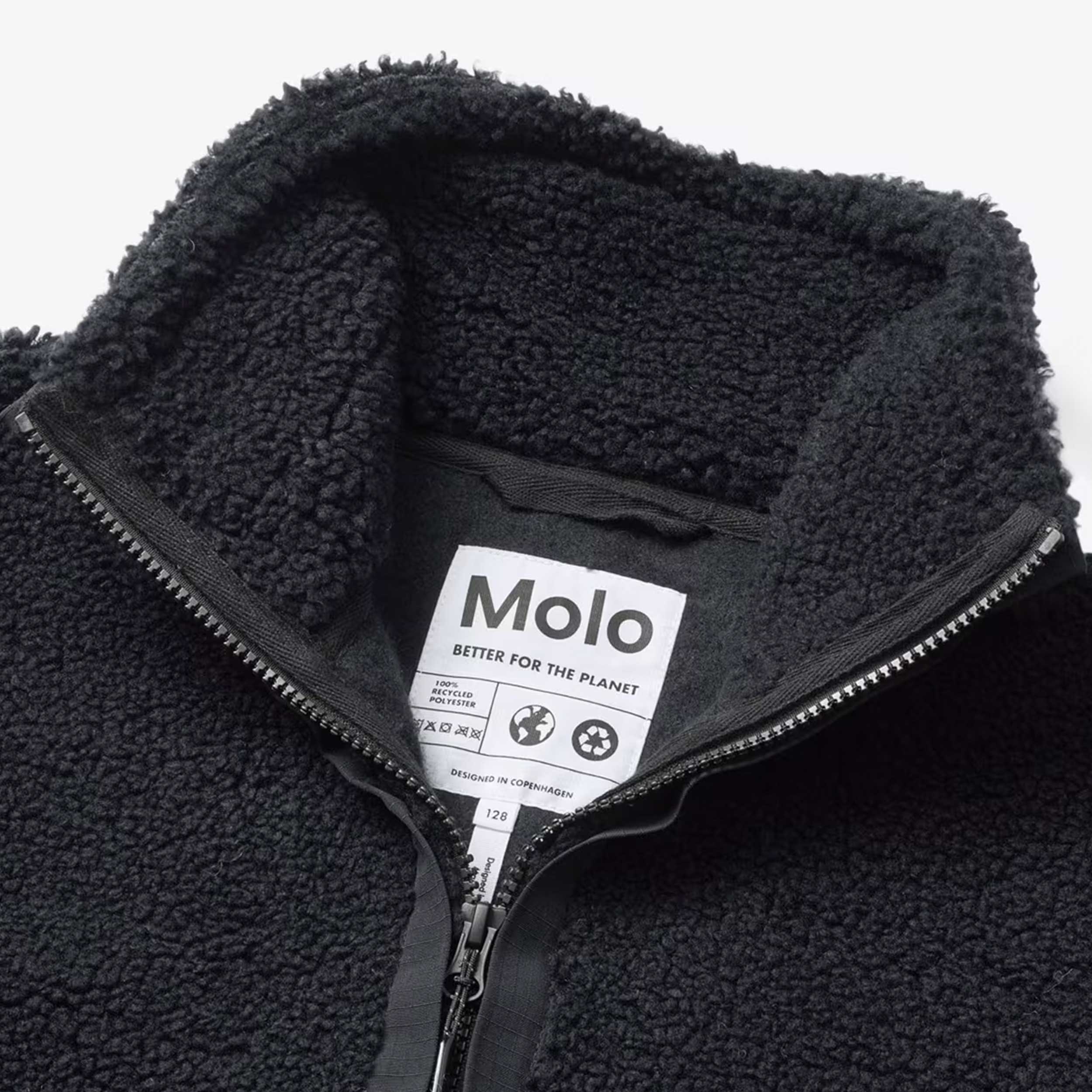 Giubbino Nero Con Teddy Firmato MOLO - annameglio.com abbigliamento moda