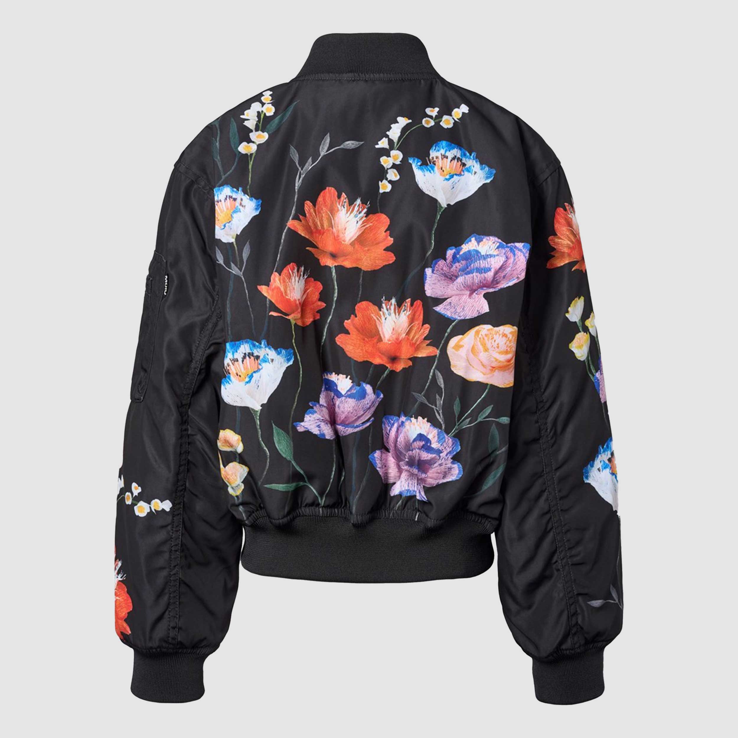 Bomber Nero Hedia Floreale Firmato MOLO - annameglio.com abbigliamento moda