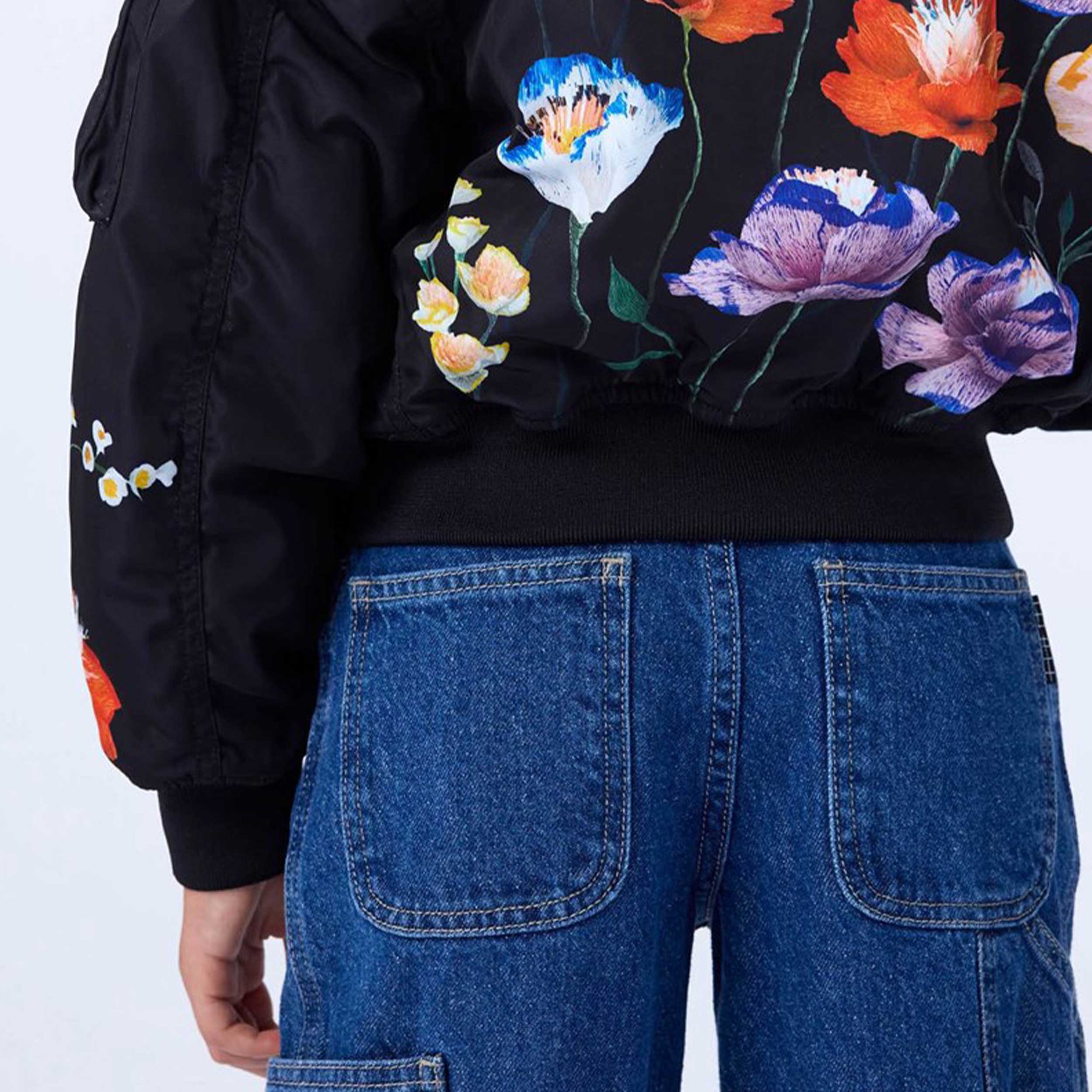 Bomber Nero Hedia Floreale Firmato MOLO - annameglio.com abbigliamento moda