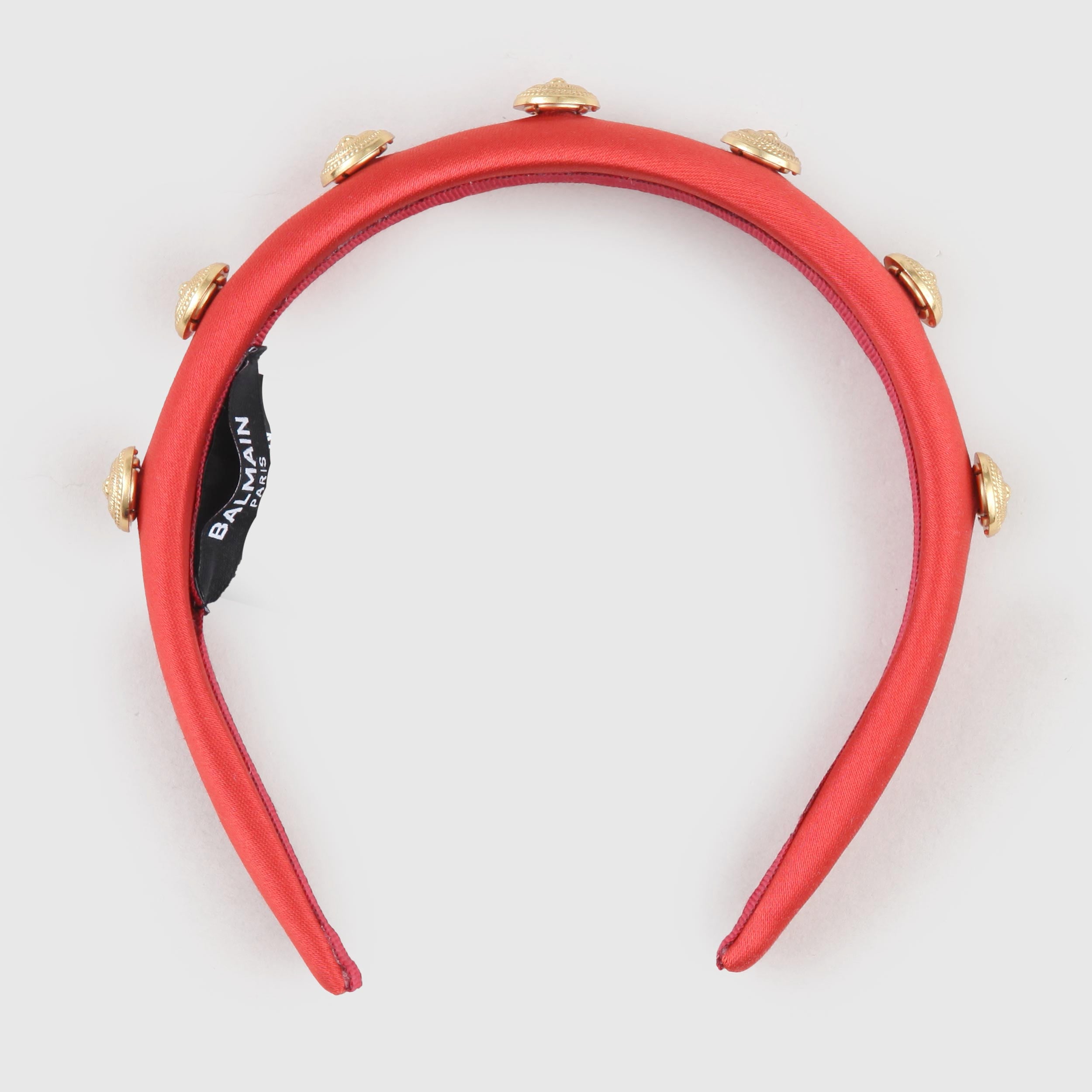 Cerchietto Rosso Con Bottoni Firmato BALMAIN - annameglio.com abbigliamento moda