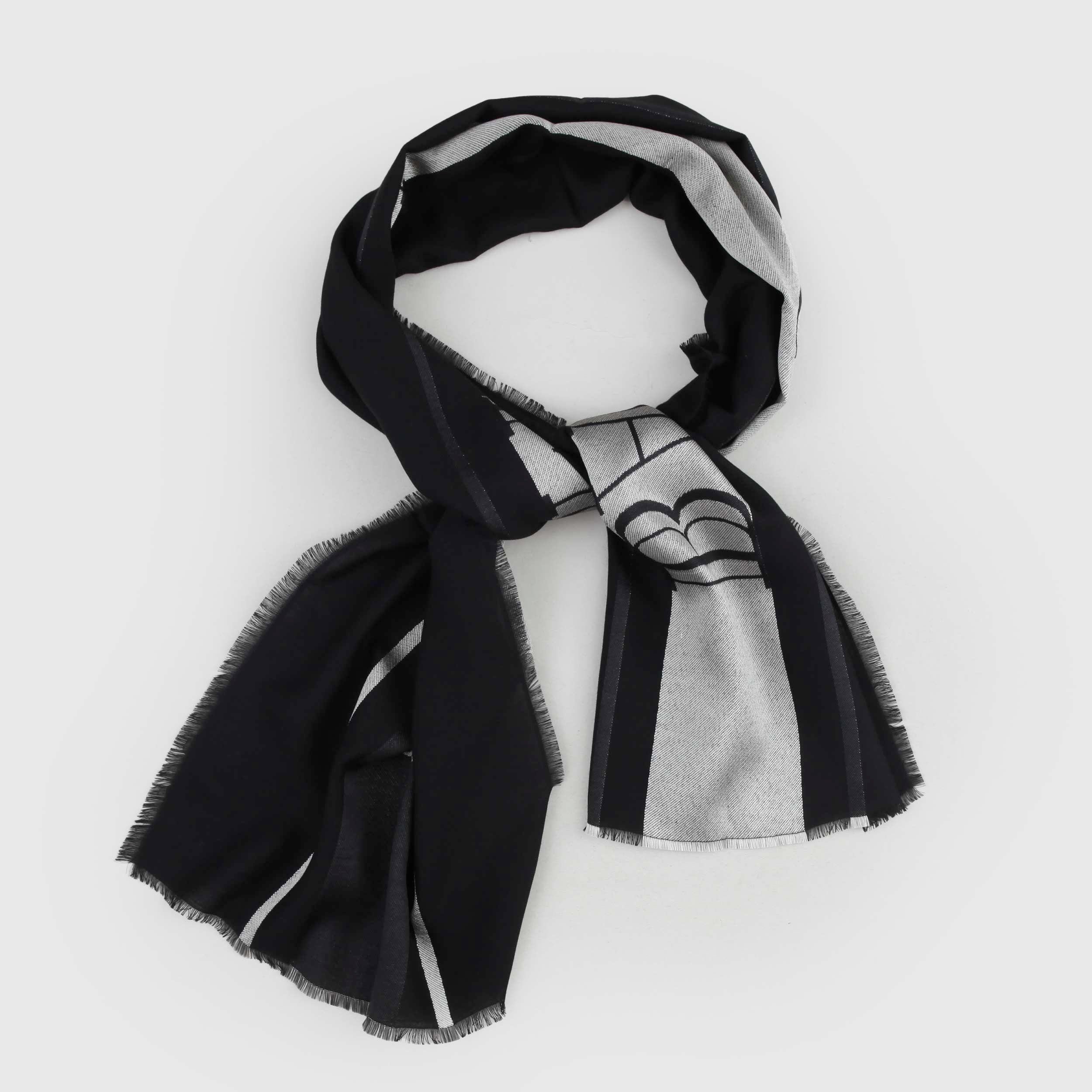 Foulard Grigio E Nero Firmato BALMAIN - annameglio.com abbigliamento moda