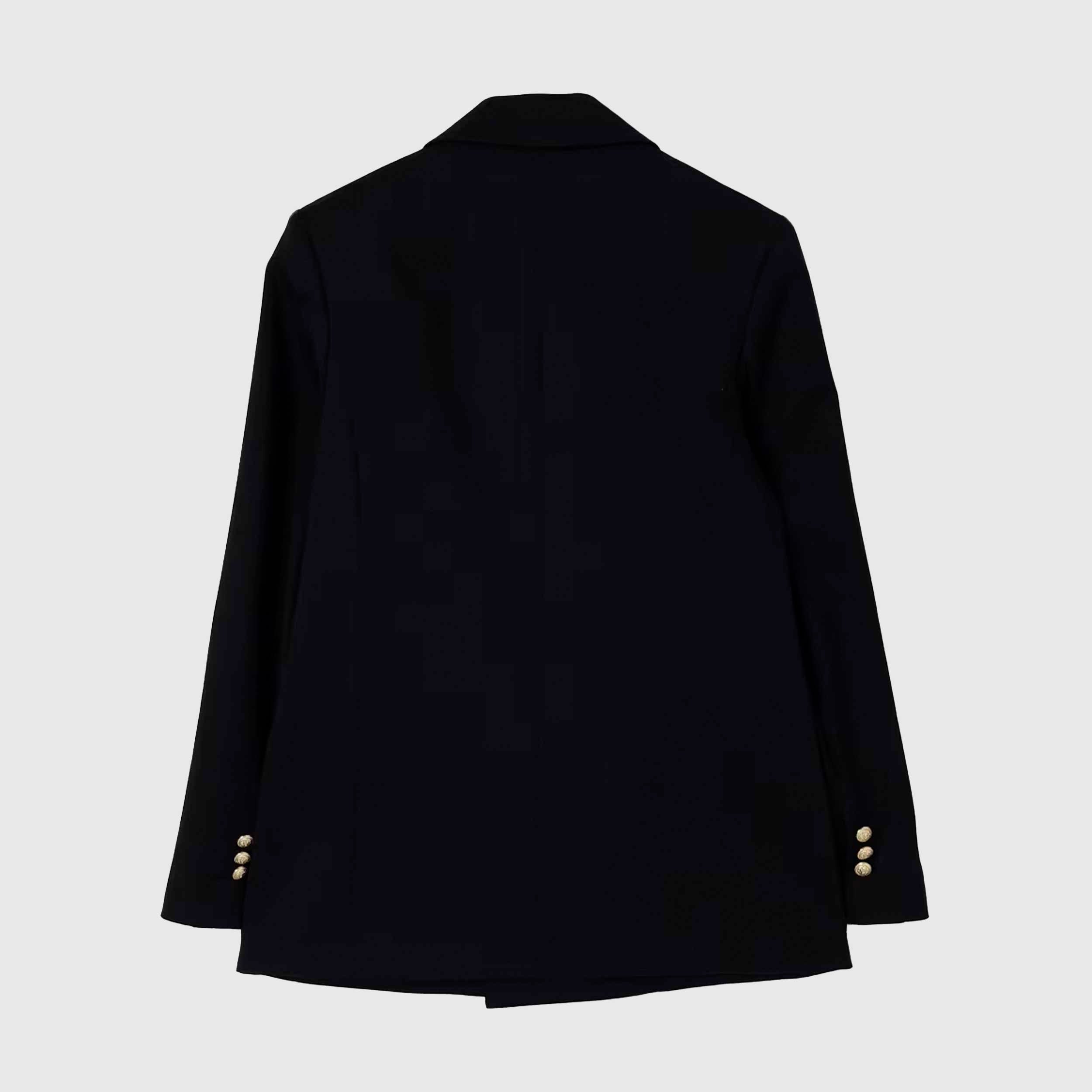 Giacca Nera E Quattro Bottoni Oro Firmata BALMAIN - annameglio.com abbigliamento moda