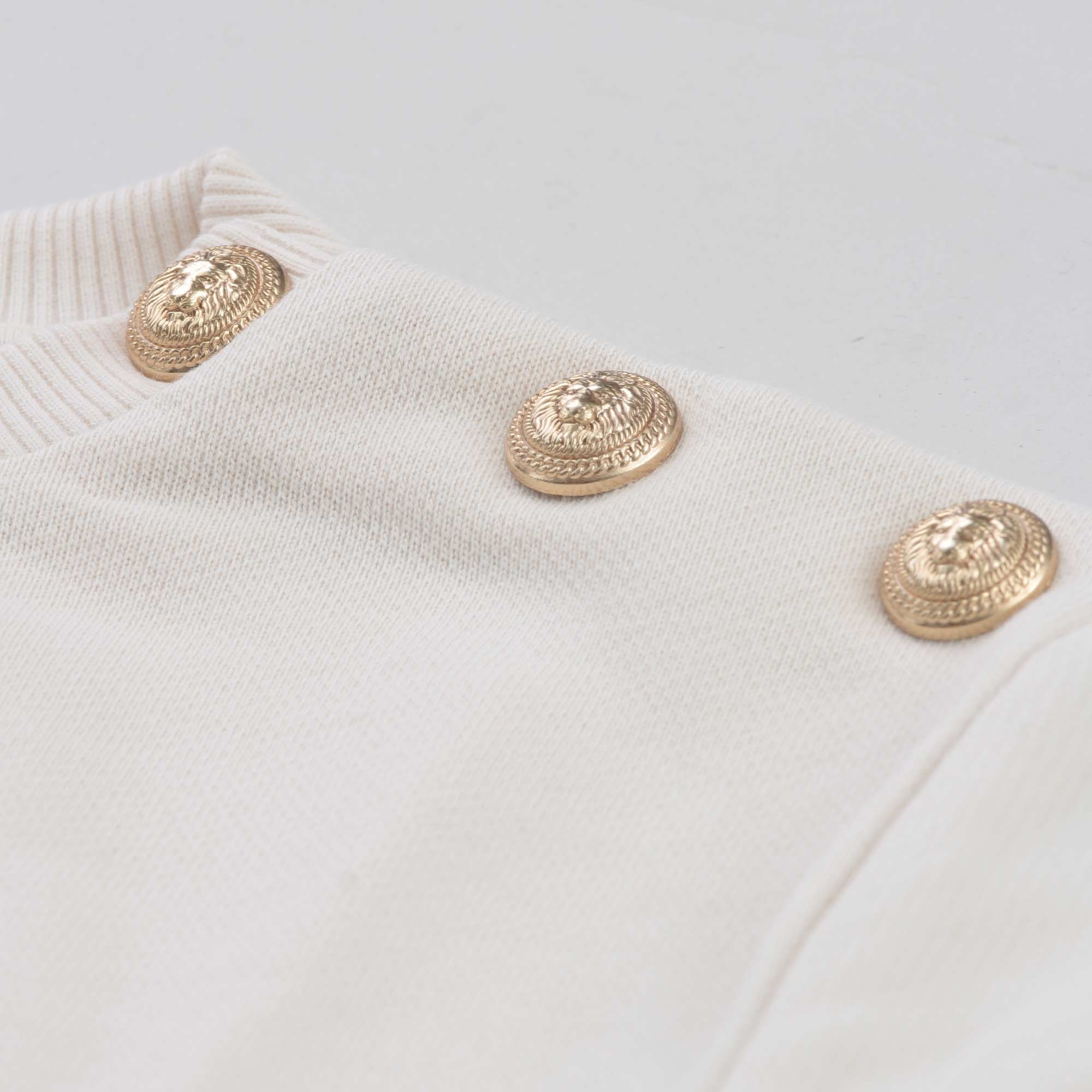 Felpa Cipria Con Logo Firmata BALMAIN - annameglio.com abbigliamento moda