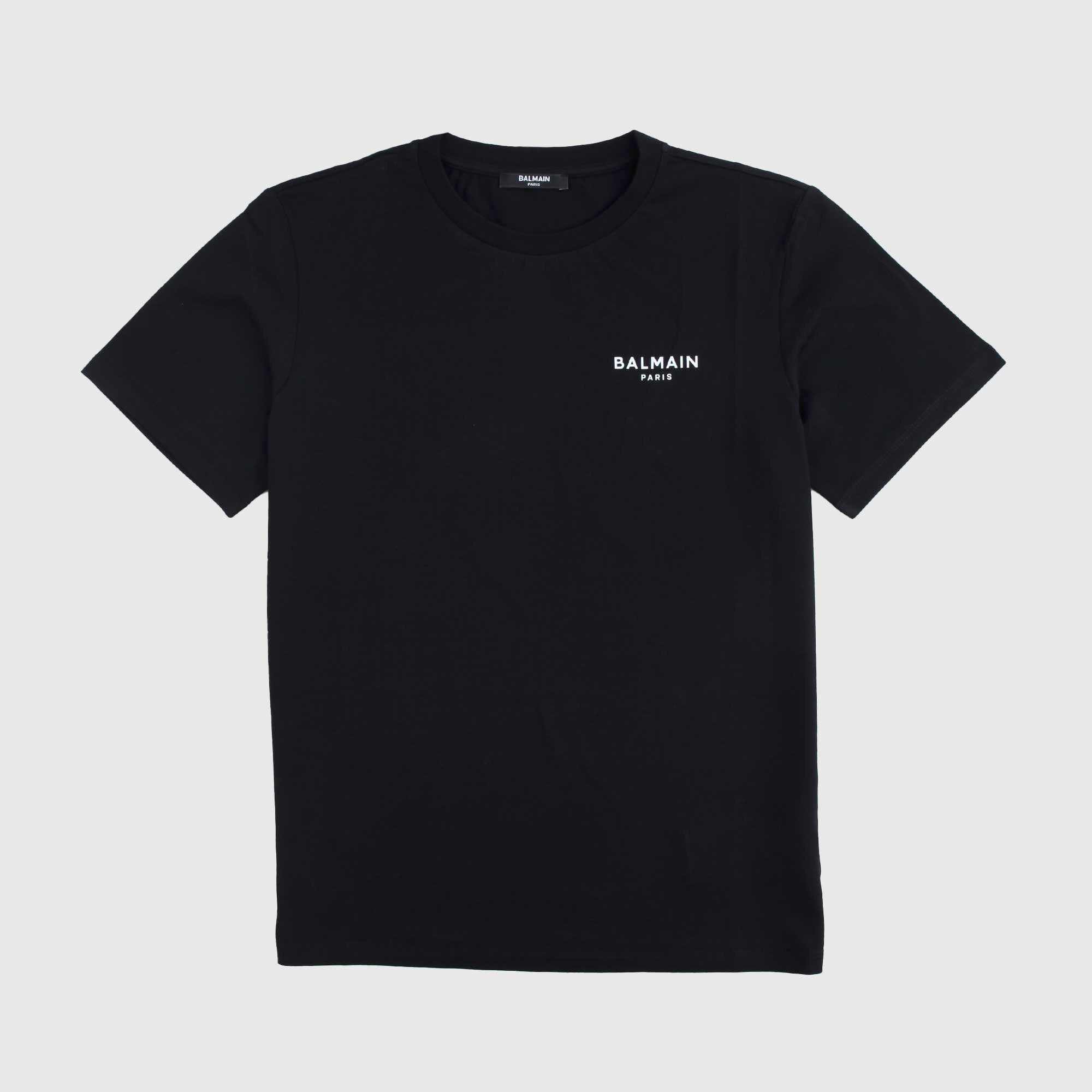 T-shirt Nera Con Logo Bianco Firmata BALMAIN - annameglio.com abbigliamento moda