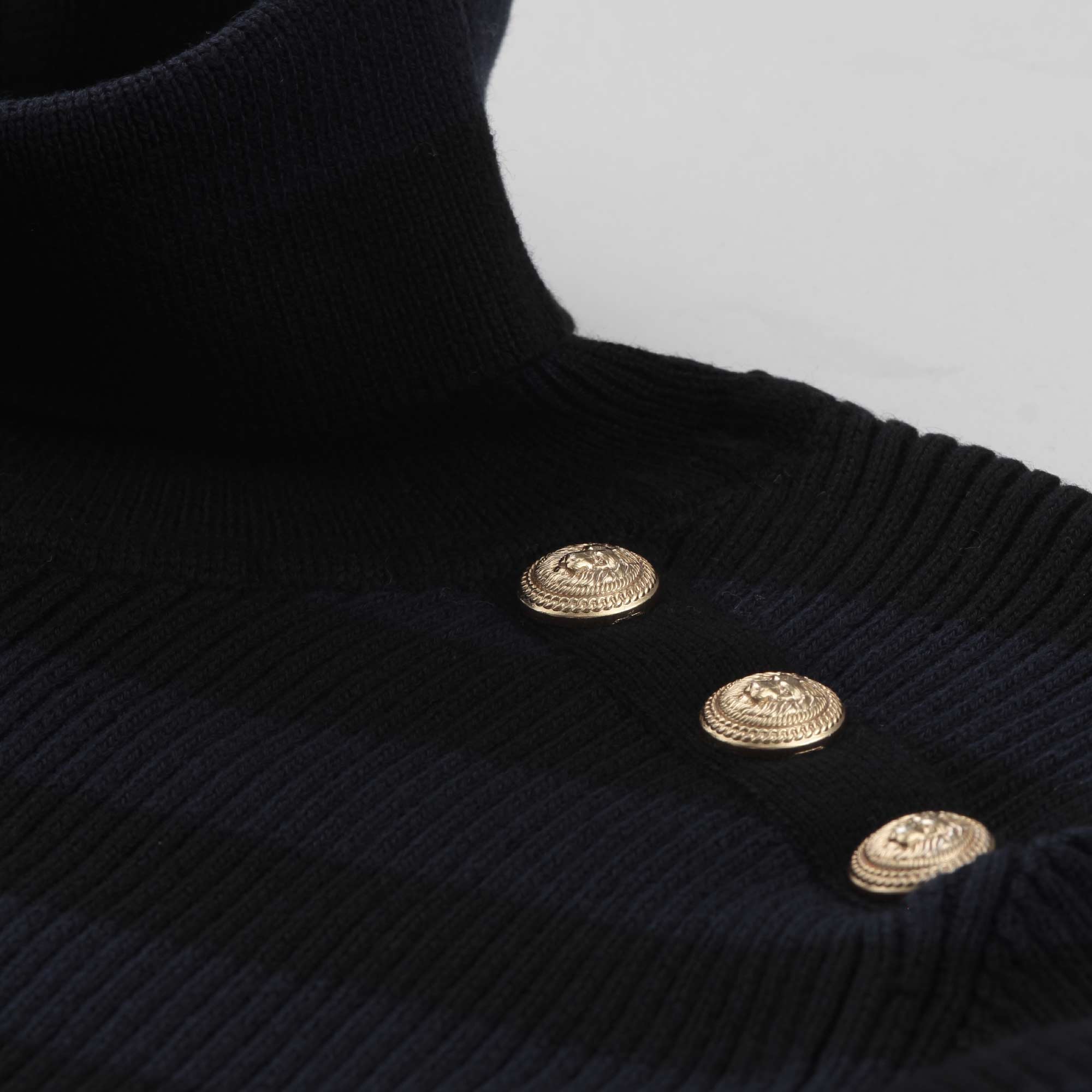 Dolcevita Nero E Blu Firmato BALMAIN - annameglio.com abbigliamento moda