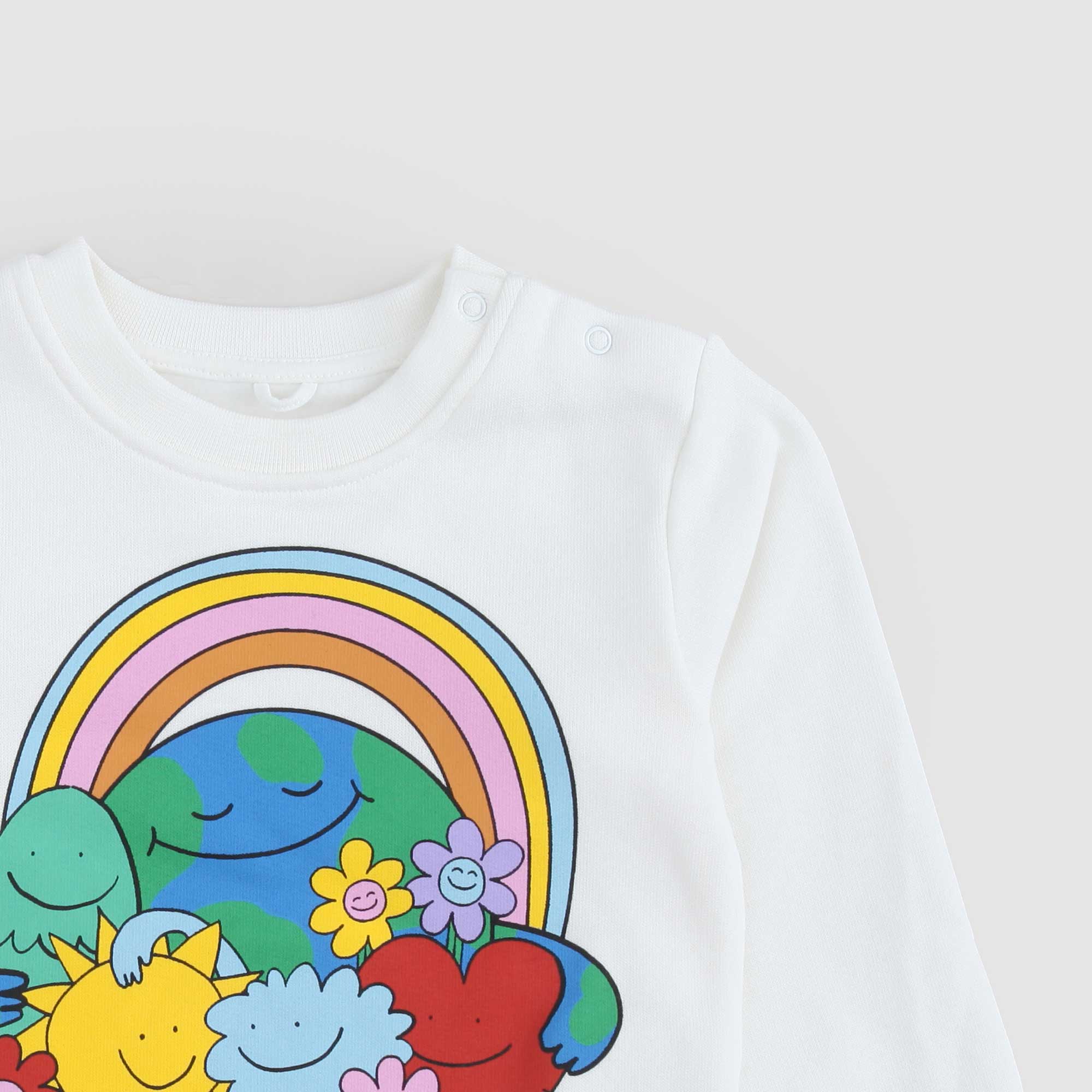 Felpa Bianca Manica Lunga Firmata STELLA MCCARTNEY - annameglio.com abbigliamento moda