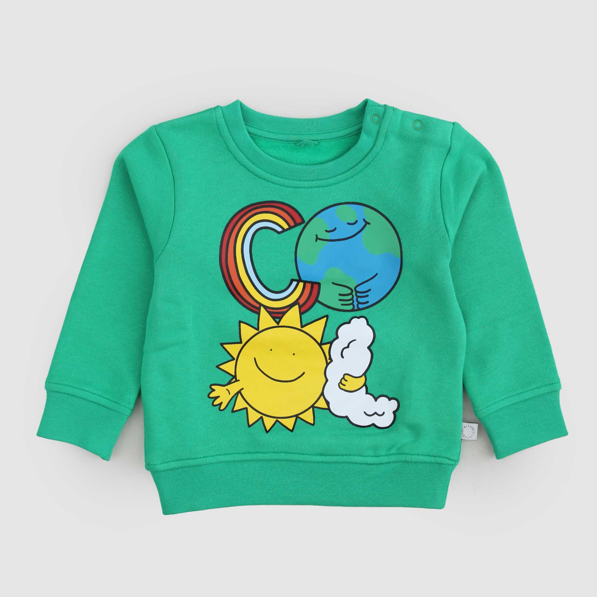 Felpa Verde Con Stampe Firmata STELLA MCCARTNEY - annameglio.com abbigliamento moda