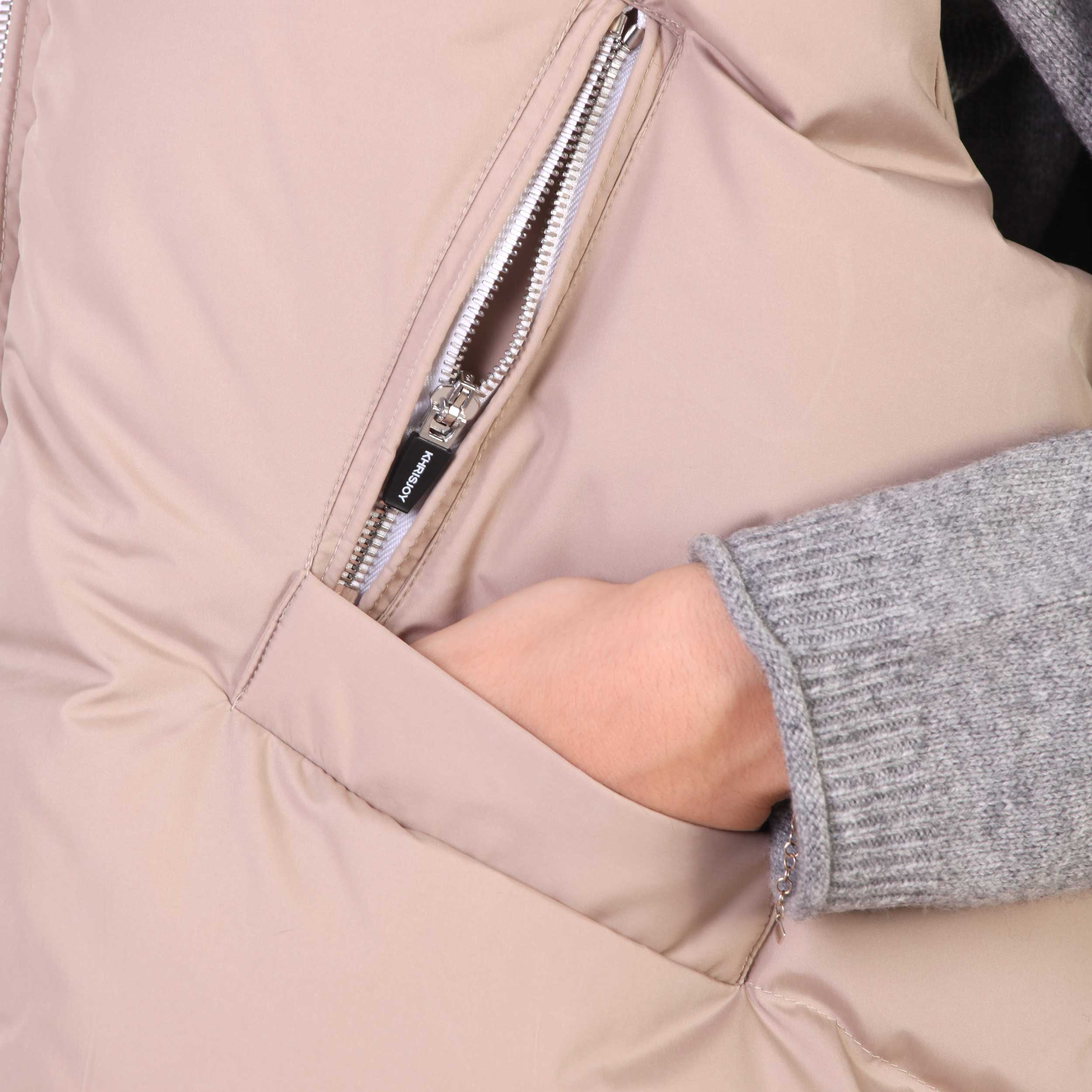 Gilet Di Piumino Beige Firmato KHRISJOY - annameglio.com abbigliamento moda