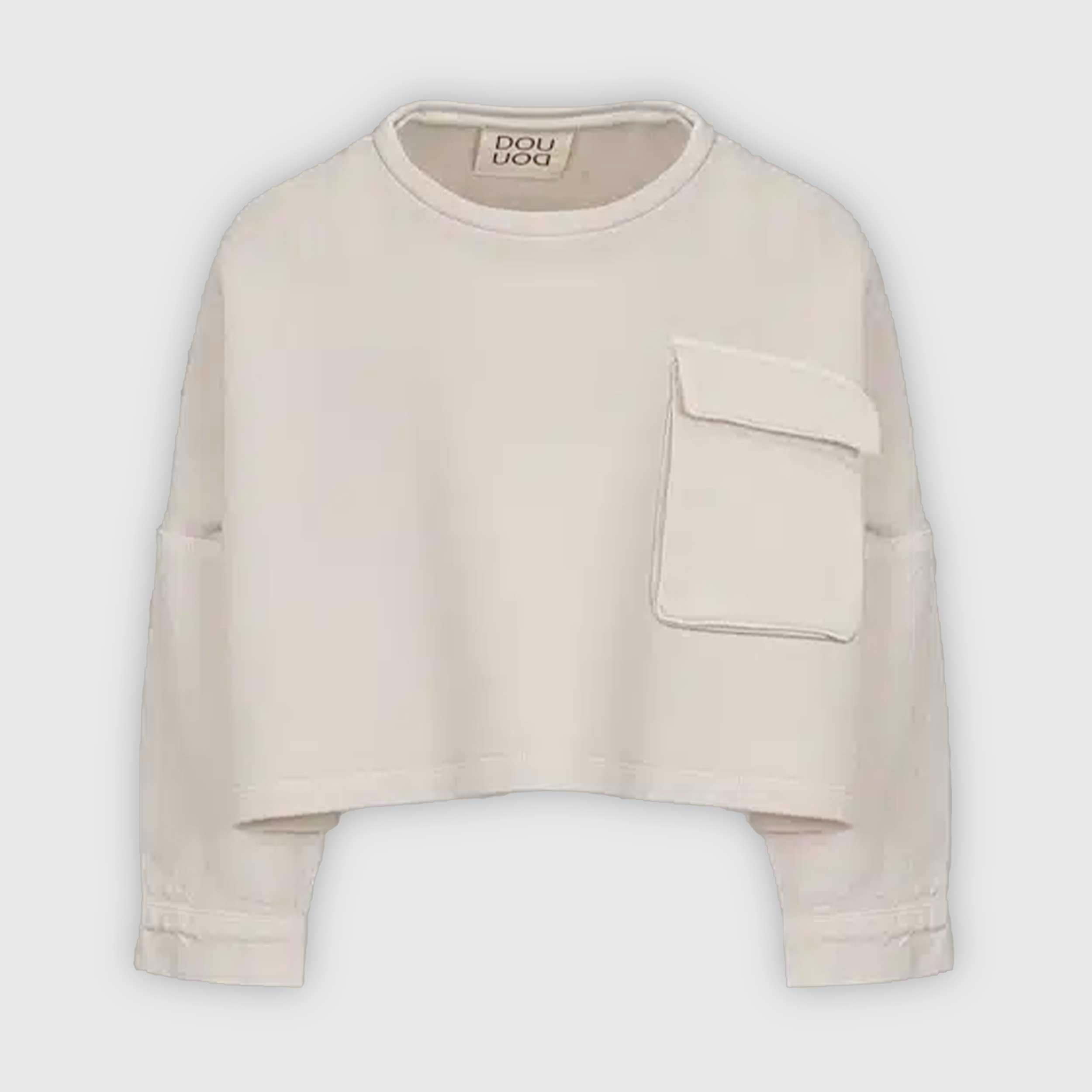 Felpa Danubio Beige Firmata DOUUOD - annameglio.com abbigliamento moda