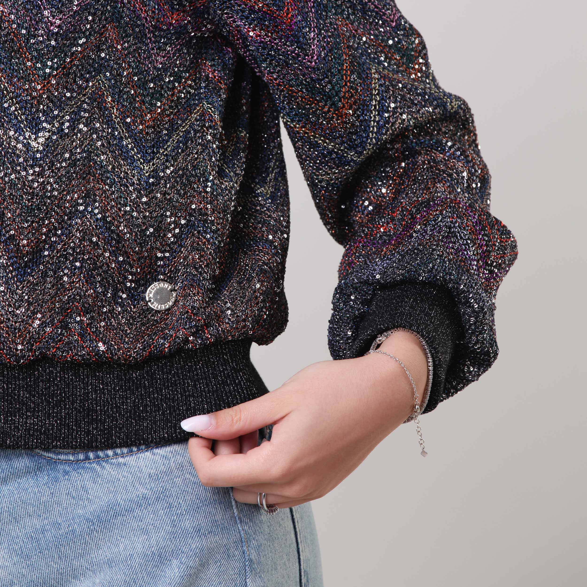 Felpa Zig-Zag Multicolore Firmata MISSONI - annameglio.com abbigliamento moda