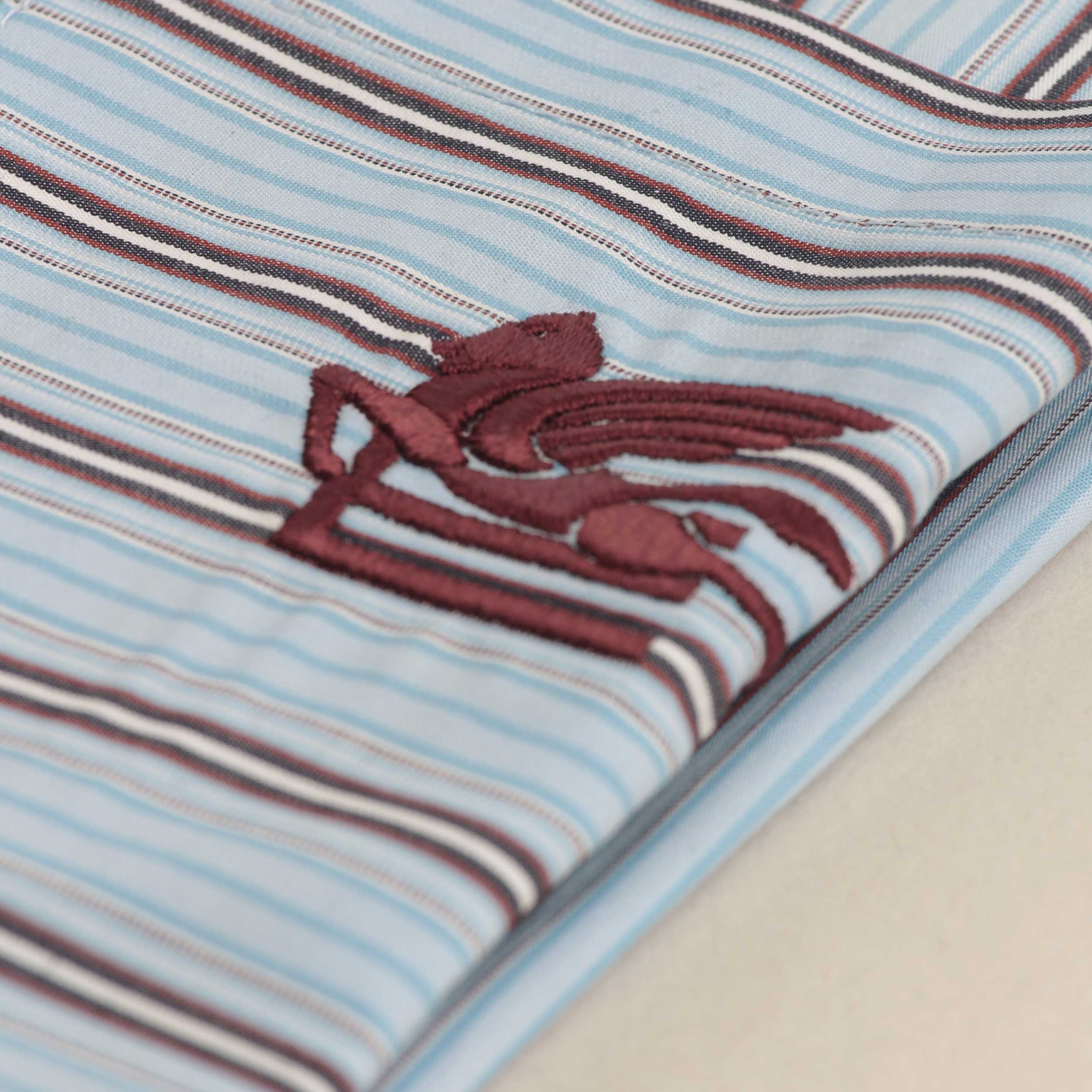 Light Blue Shirt With Brown Stripes by ETRO