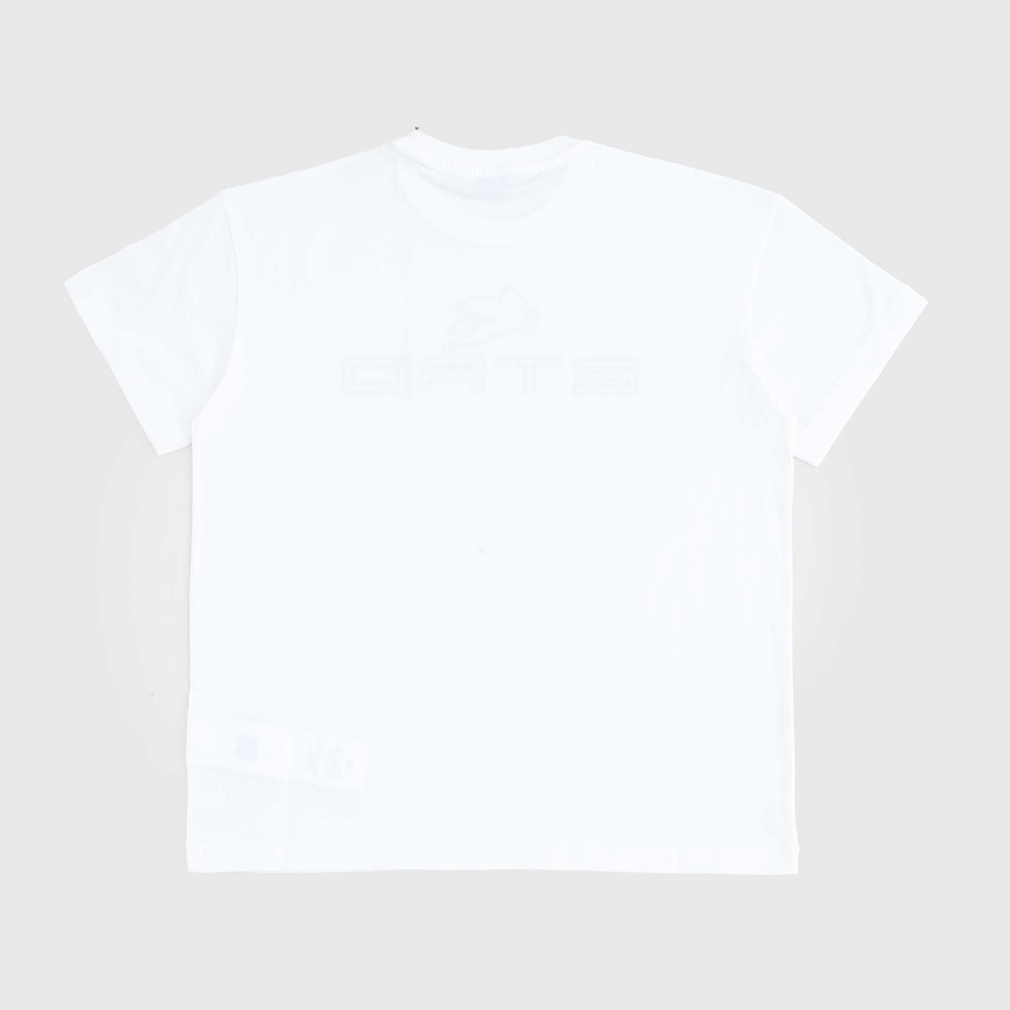 T-shirt Bianca Con Logo Bordeaux Firmata ETRO - annameglio.com abbigliamento moda