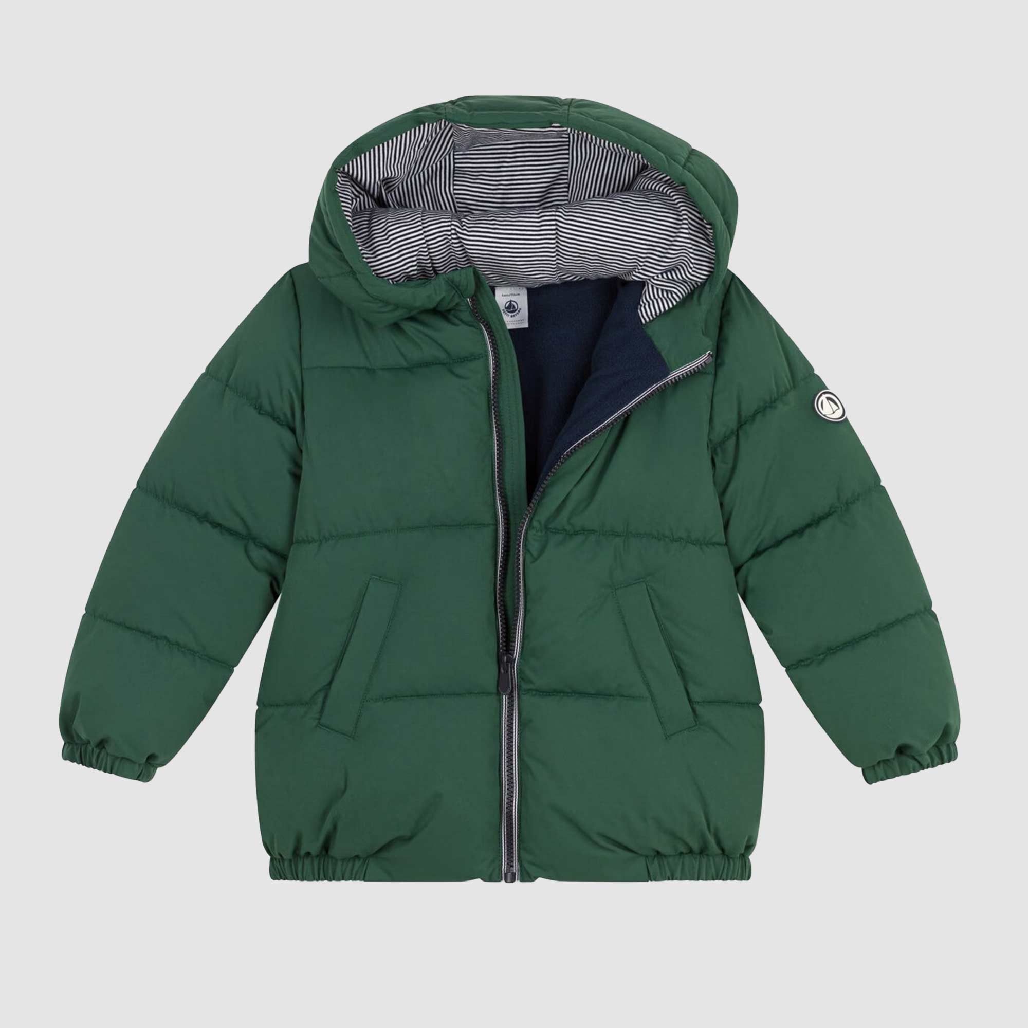 Piumino Verde Tinta Unita Firmato PETIT BATEAU - annameglio.com abbigliamento moda