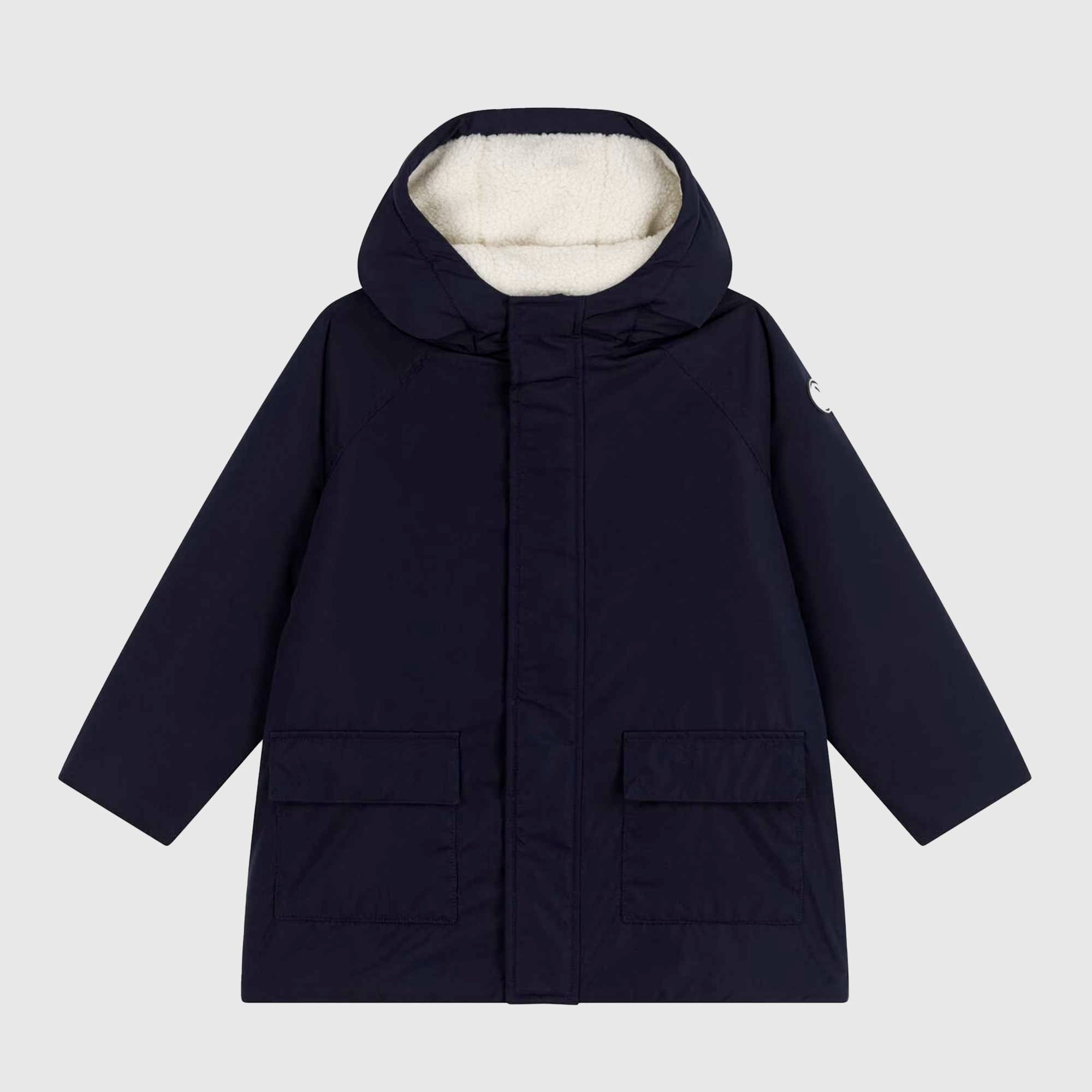Parka Tinta Unita Blu Firmato PETIT BATEAU - annameglio.com abbigliamento moda