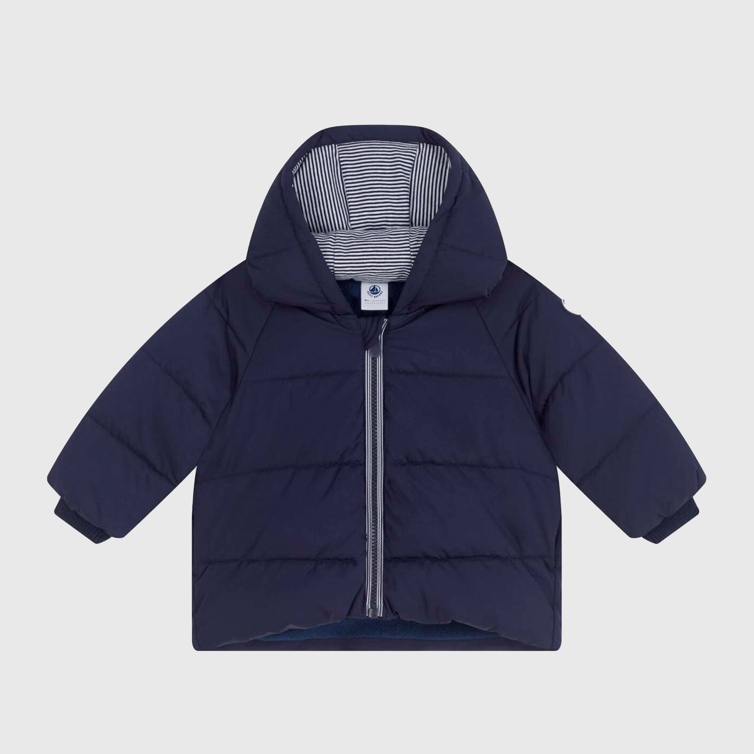 Piumino Blu Con Cappuccio Firmato PETIT BATEAU - annameglio.com abbigliamento moda