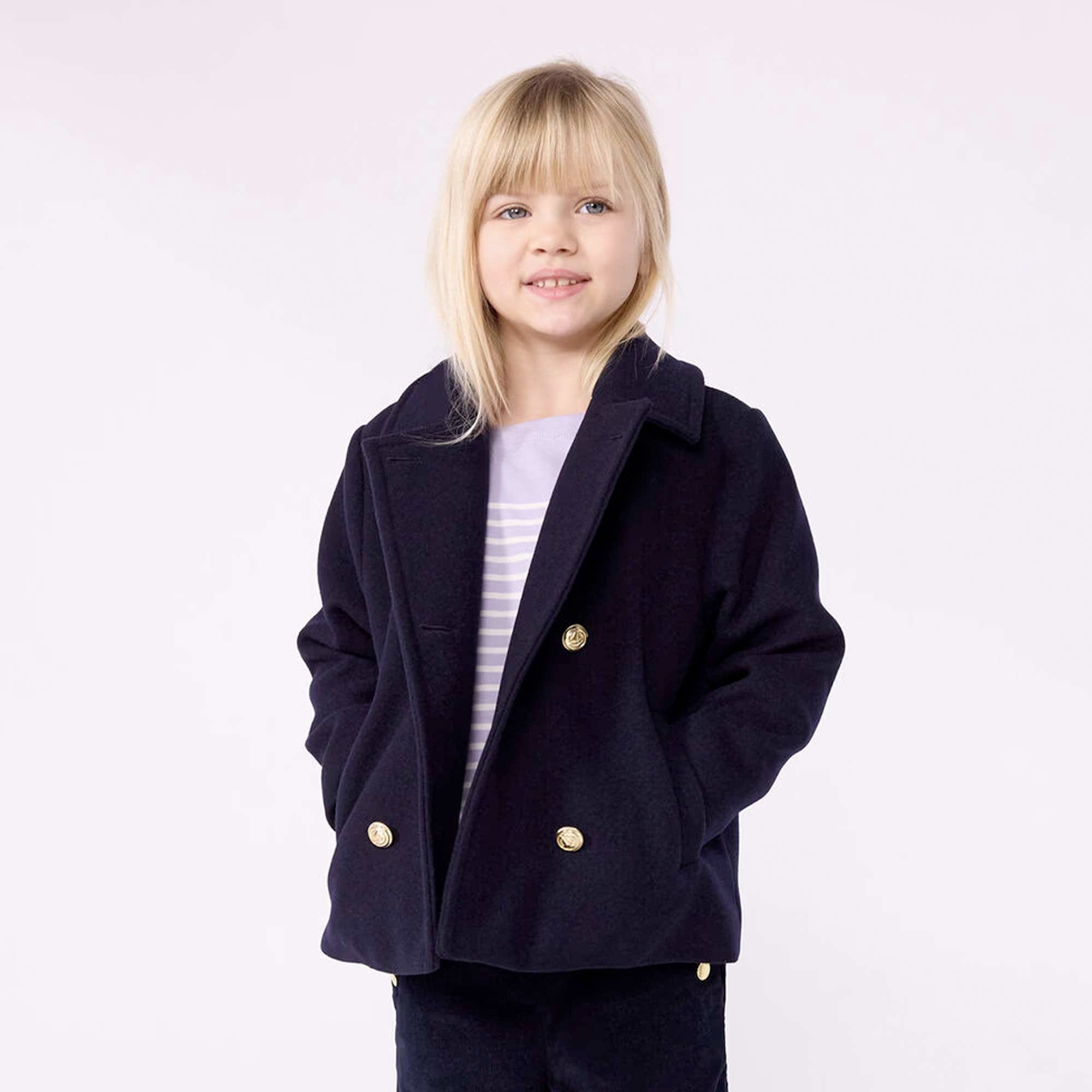 Caban Blu In Panno Di Lana Firmato PETIT BATEAU - annameglio.com abbigliamento moda