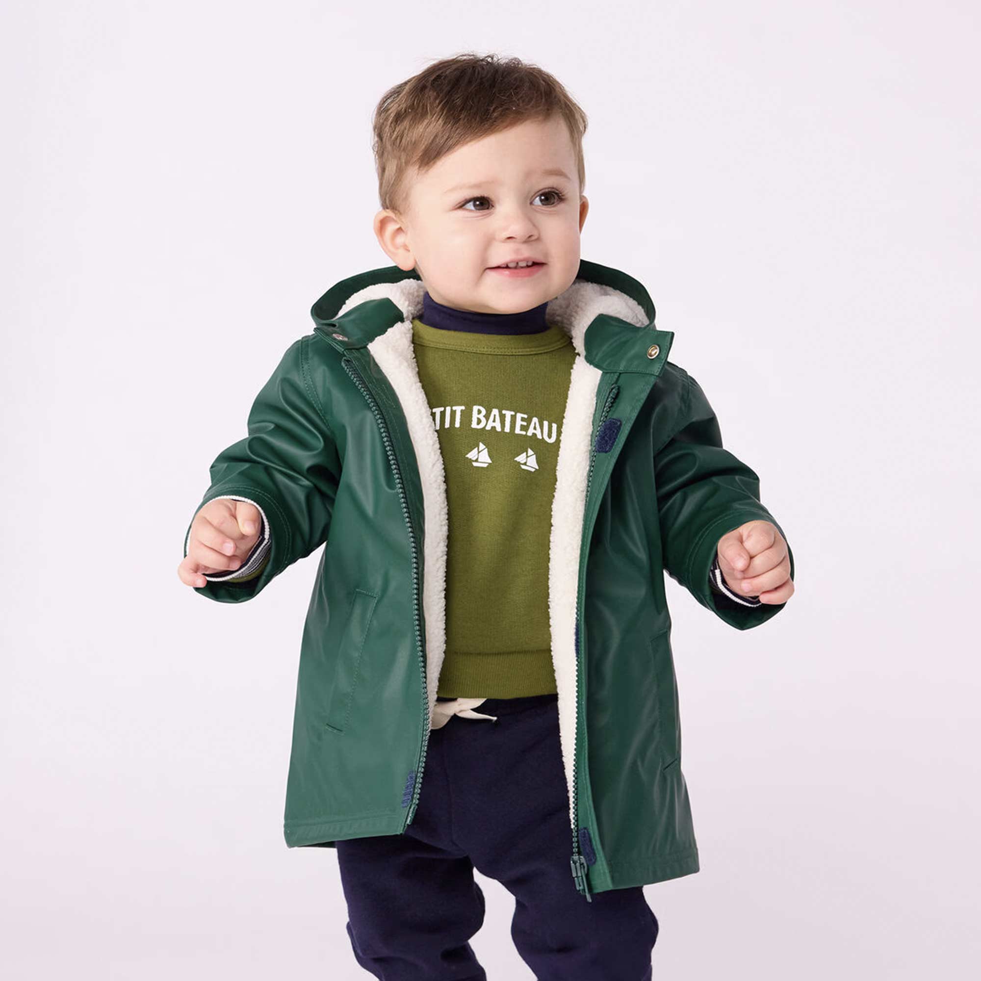Cerata Verde In Sherpa Firmata PETIT BATEAU - annameglio.com abbigliamento moda