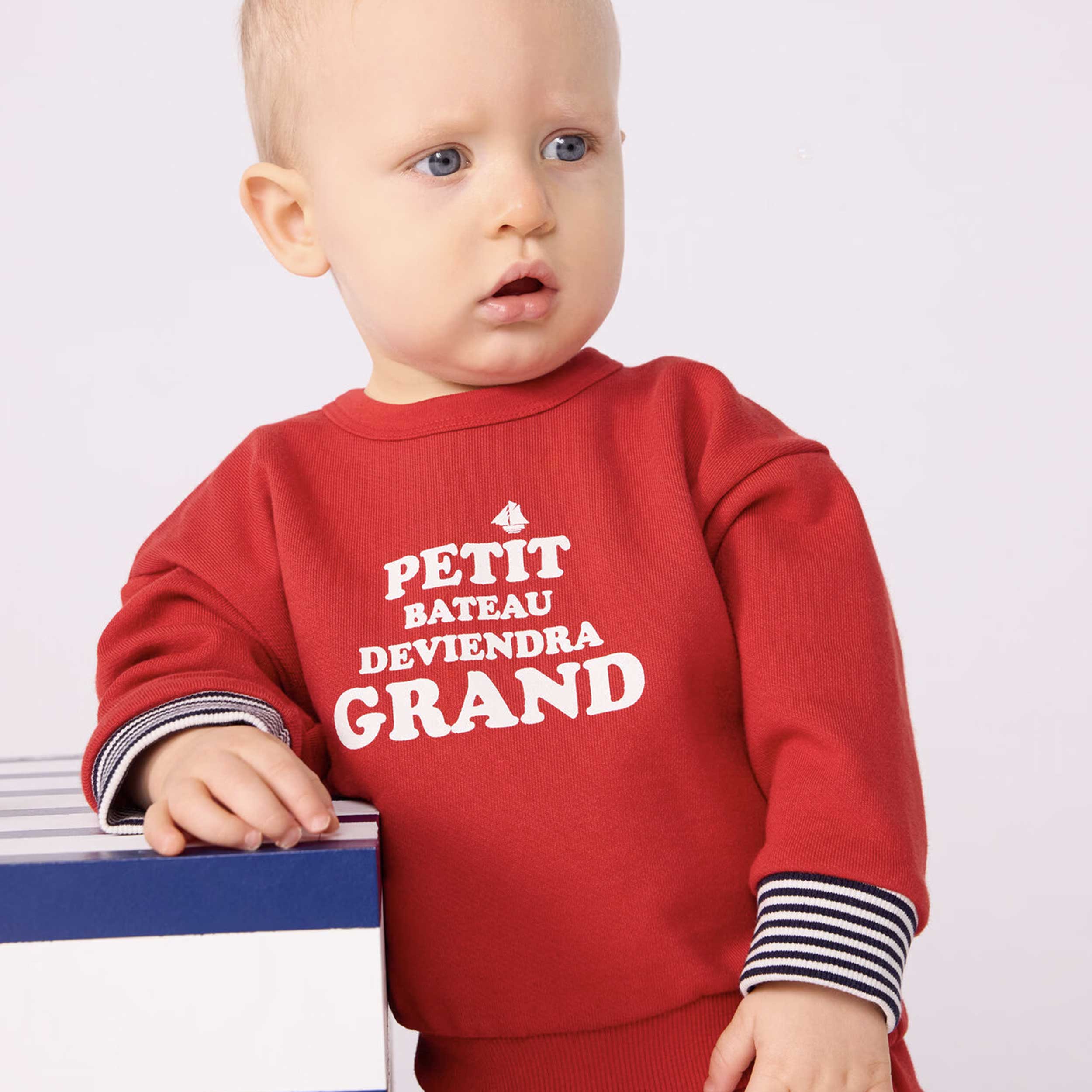 Felpa Con Stampa A Contrasto Firmata PETIT BATEAU - annameglio.com abbigliamento moda