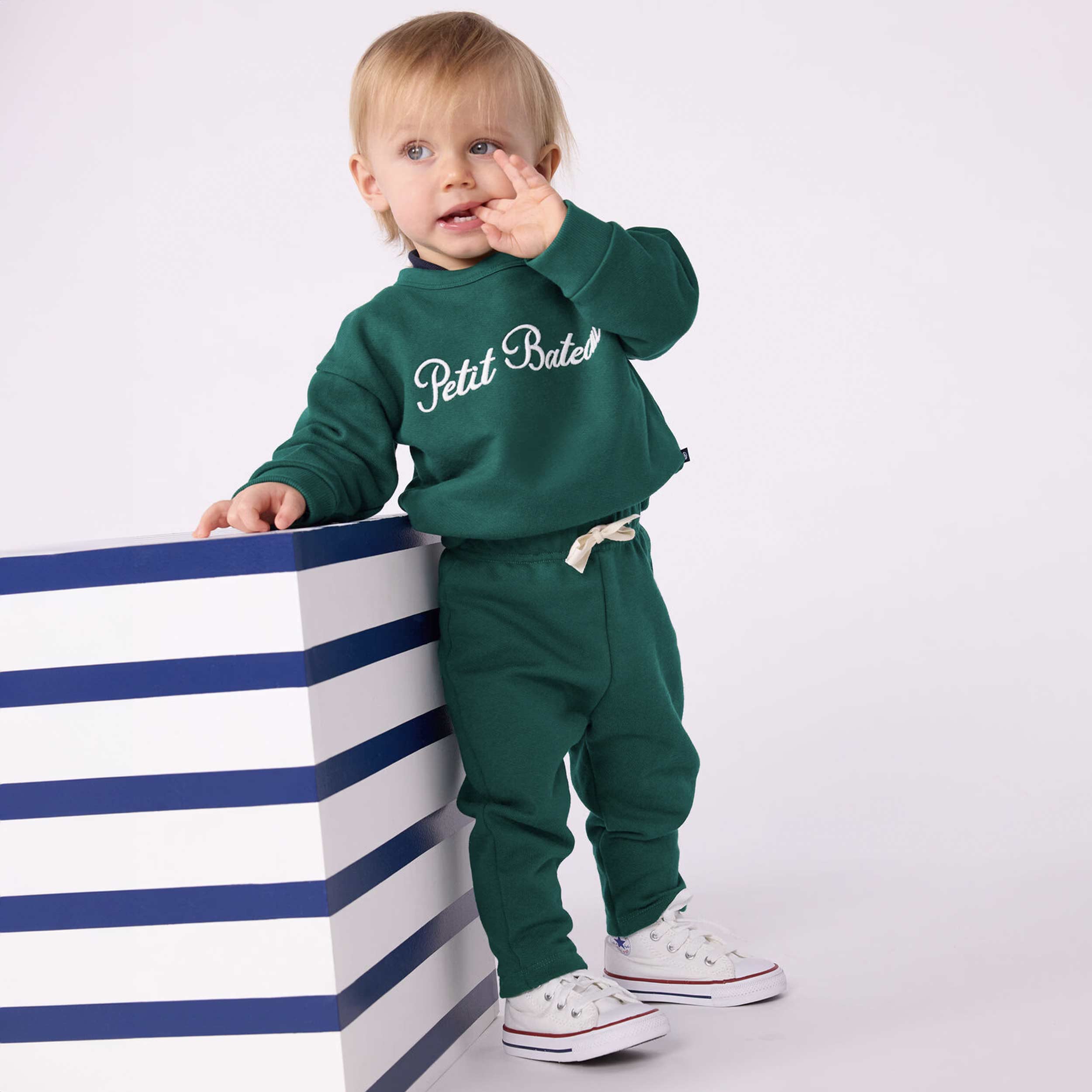 Pantaloni In Cotone Verde Firmati PETIT BATEAU - annameglio.com abbigliamento moda