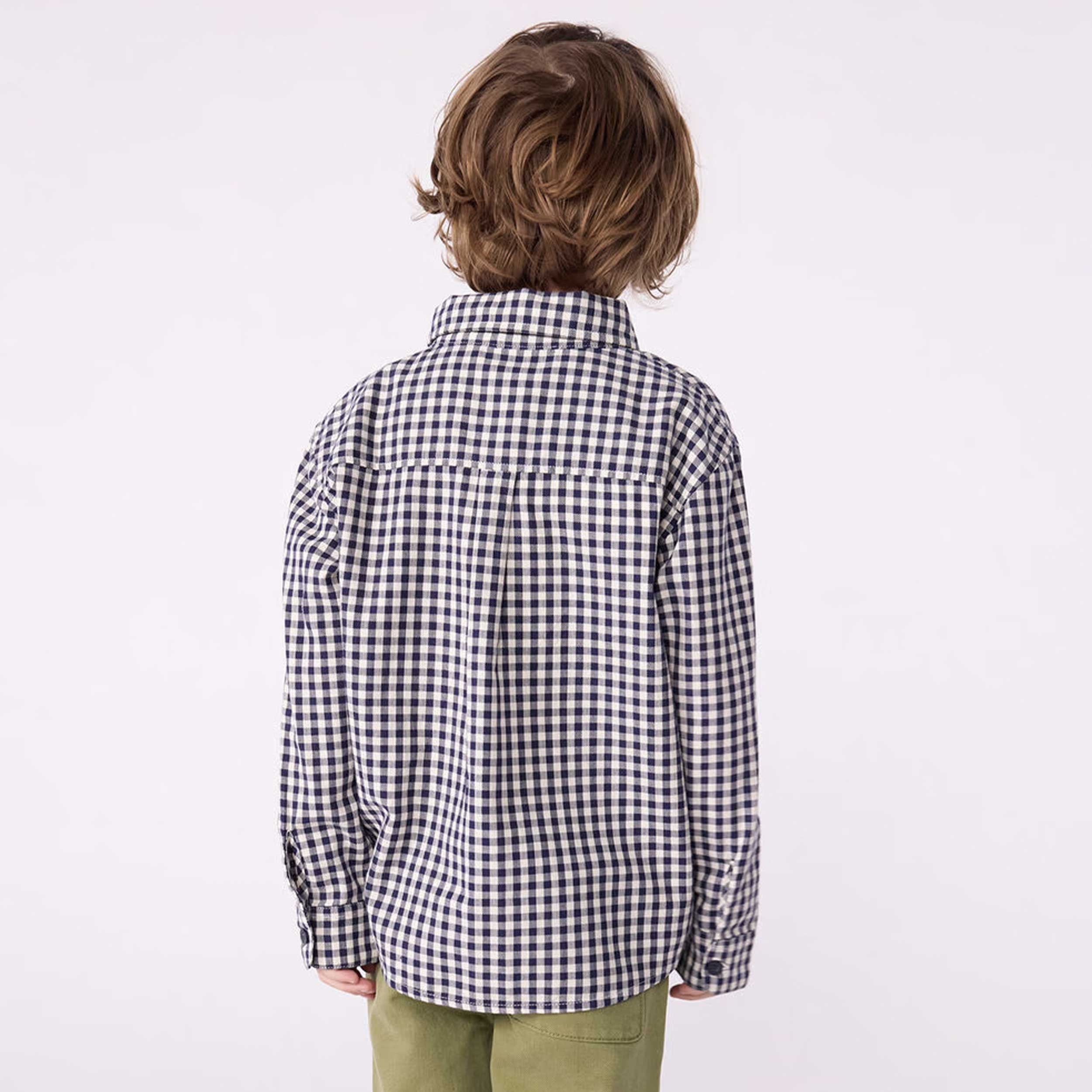 Checked Cotton Shirt by PETIT BATEAU