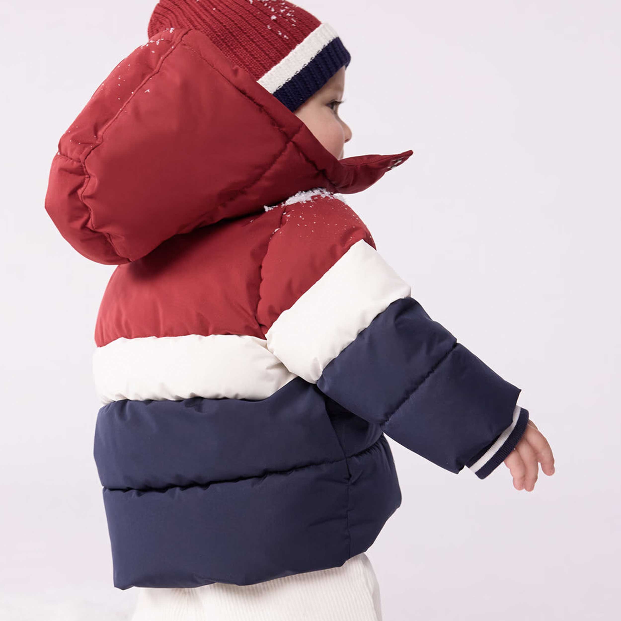 Piumino Tricolore Con Logo Firmato PETIT BATEAU - annameglio.com abbigliamento moda