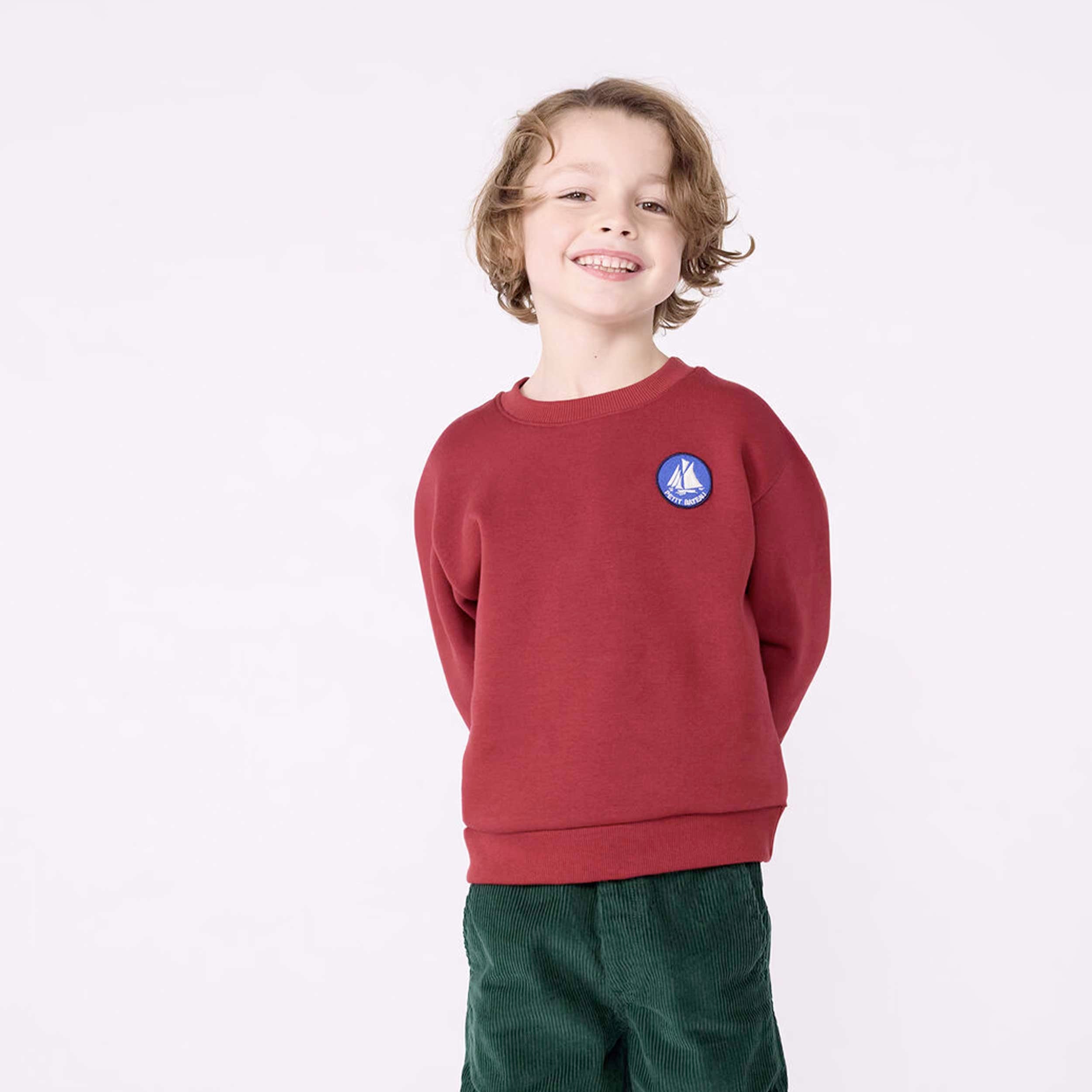 Felpa In Cotone Amaranto Firmata PETIT BATEAU - annameglio.com abbigliamento moda