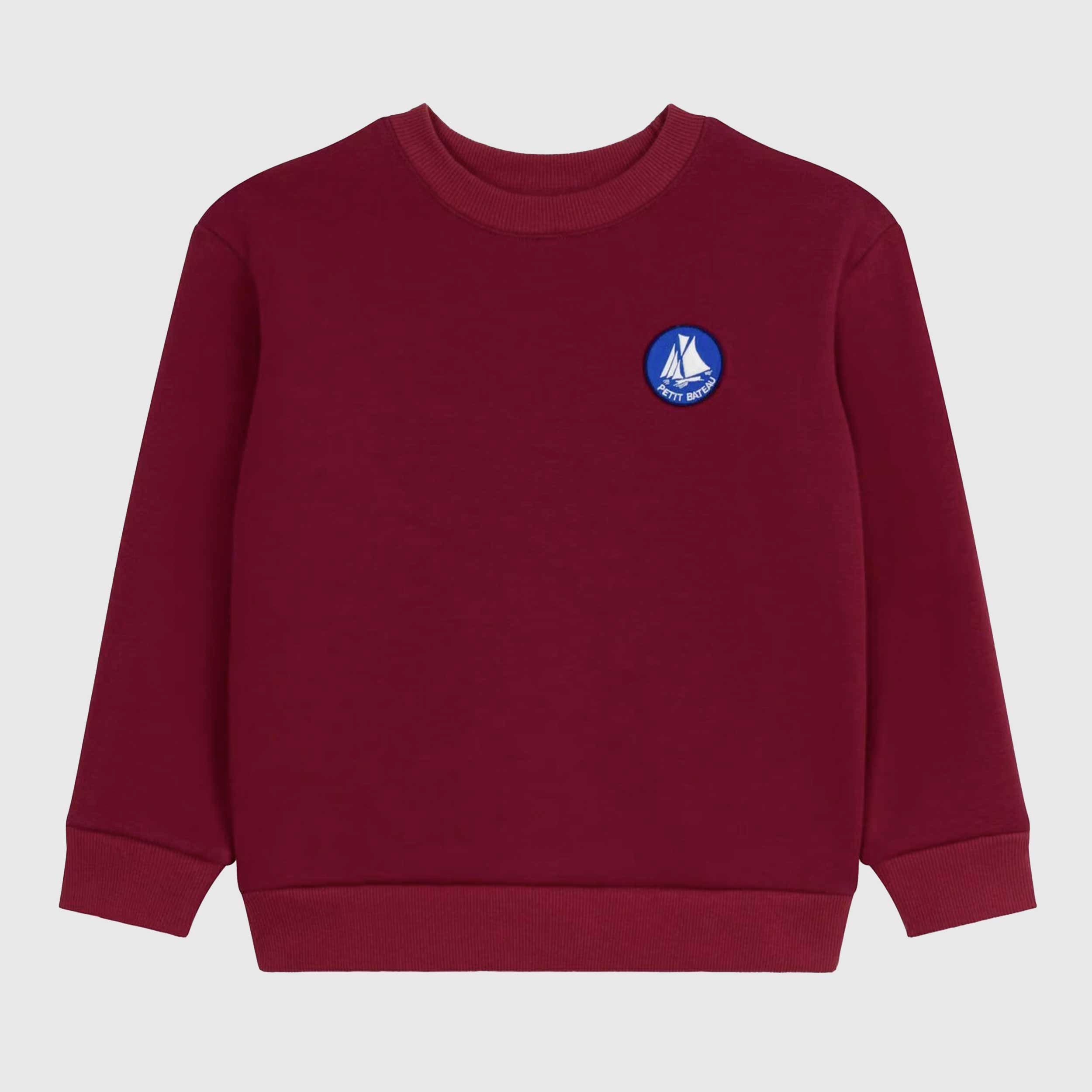 Felpa In Cotone Amaranto Firmata PETIT BATEAU - annameglio.com abbigliamento moda