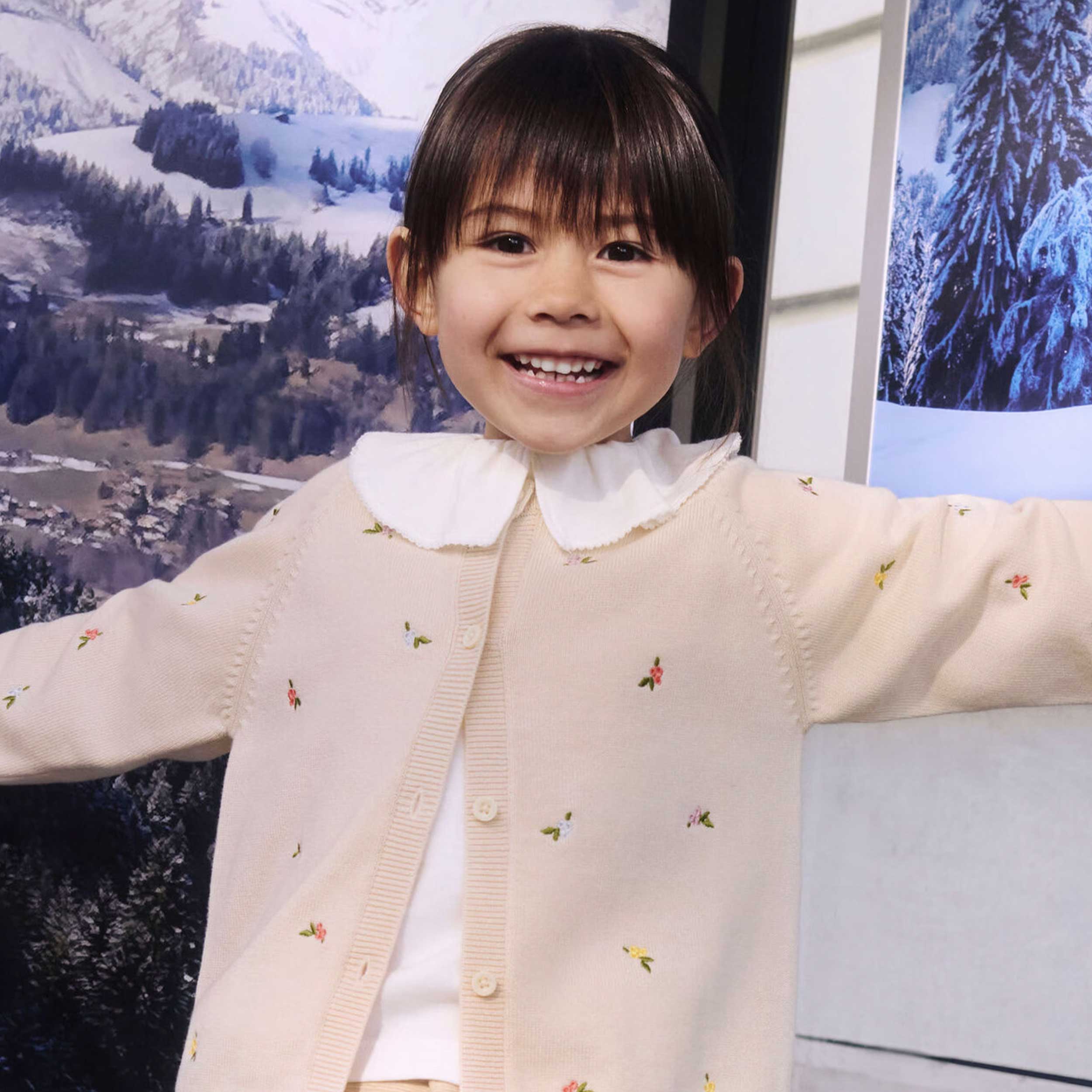 Cardigan Bianco Con Fiori Firmato PETIT BATEAU - annameglio.com abbigliamento moda