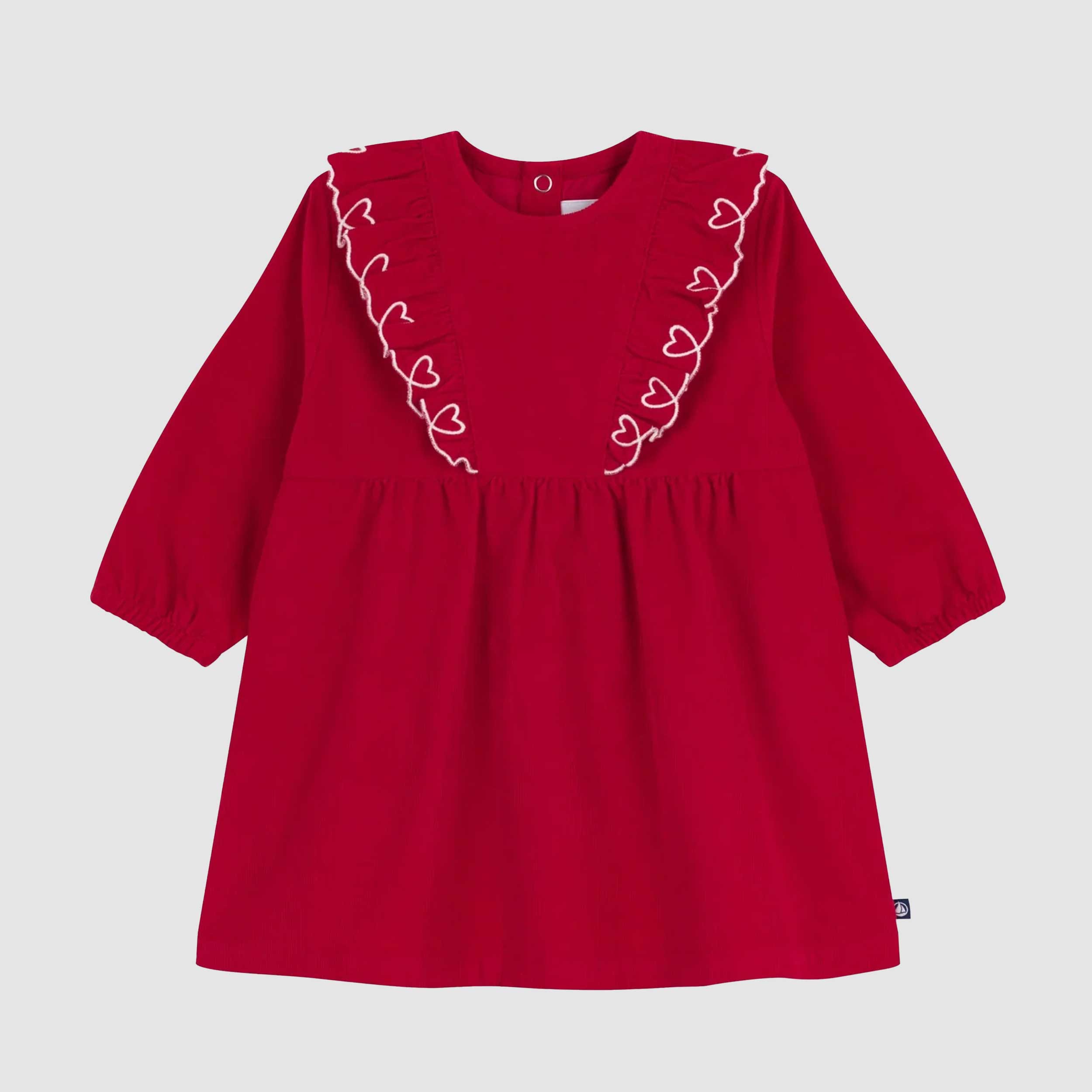 Abito Rosso In Velluto Firmato PETIT BATEAU - annameglio.com abbigliamento moda