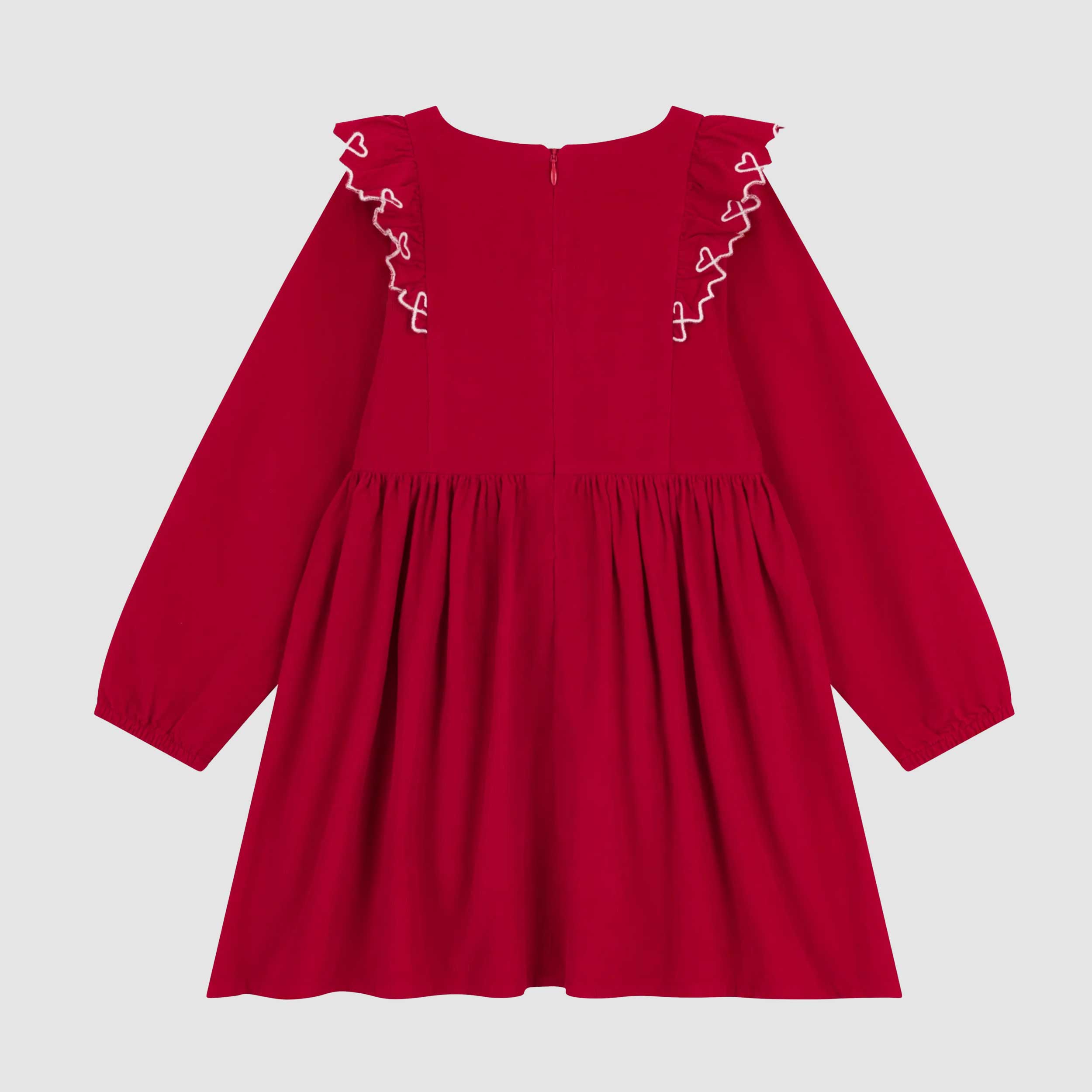 Abito Rosso In Velluto Firmato PETIT BATEAU - annameglio.com abbigliamento moda