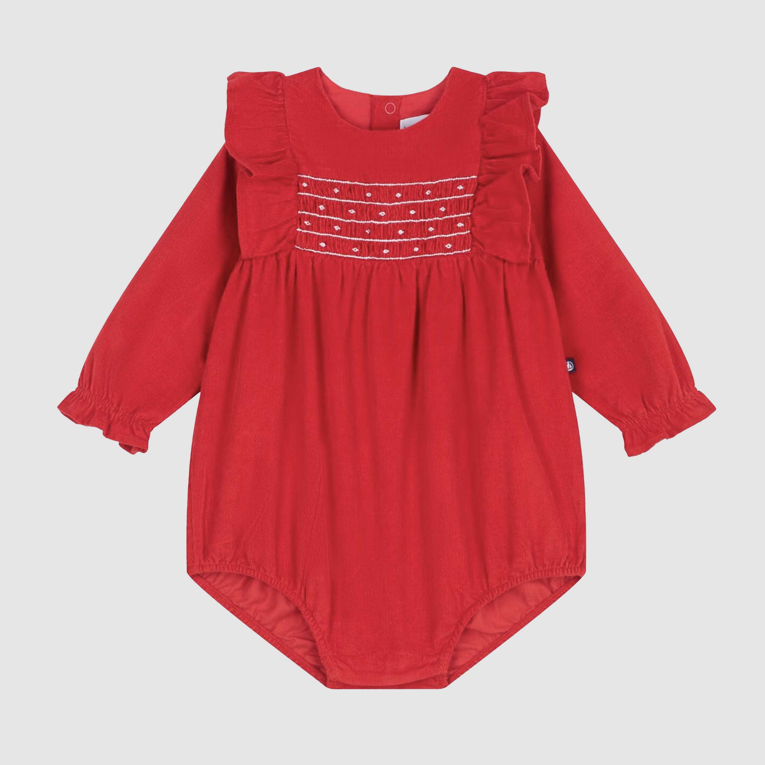Tutina Corta Ciniglia Rossa Firmata PETIT BATEAU - annameglio.com abbigliamento moda