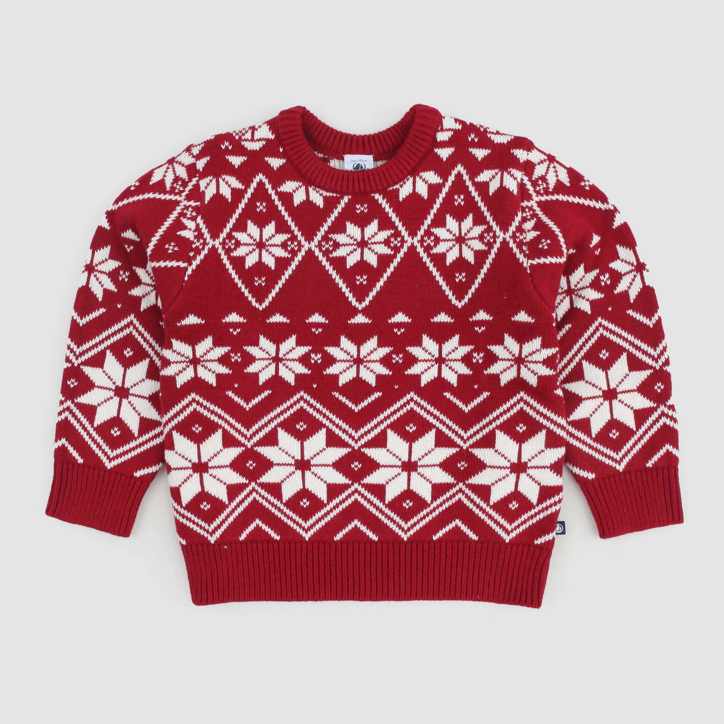 Maglione Rosso E Stampa Bianca By PETIT BATEAU - annameglio.com abbigliamento moda