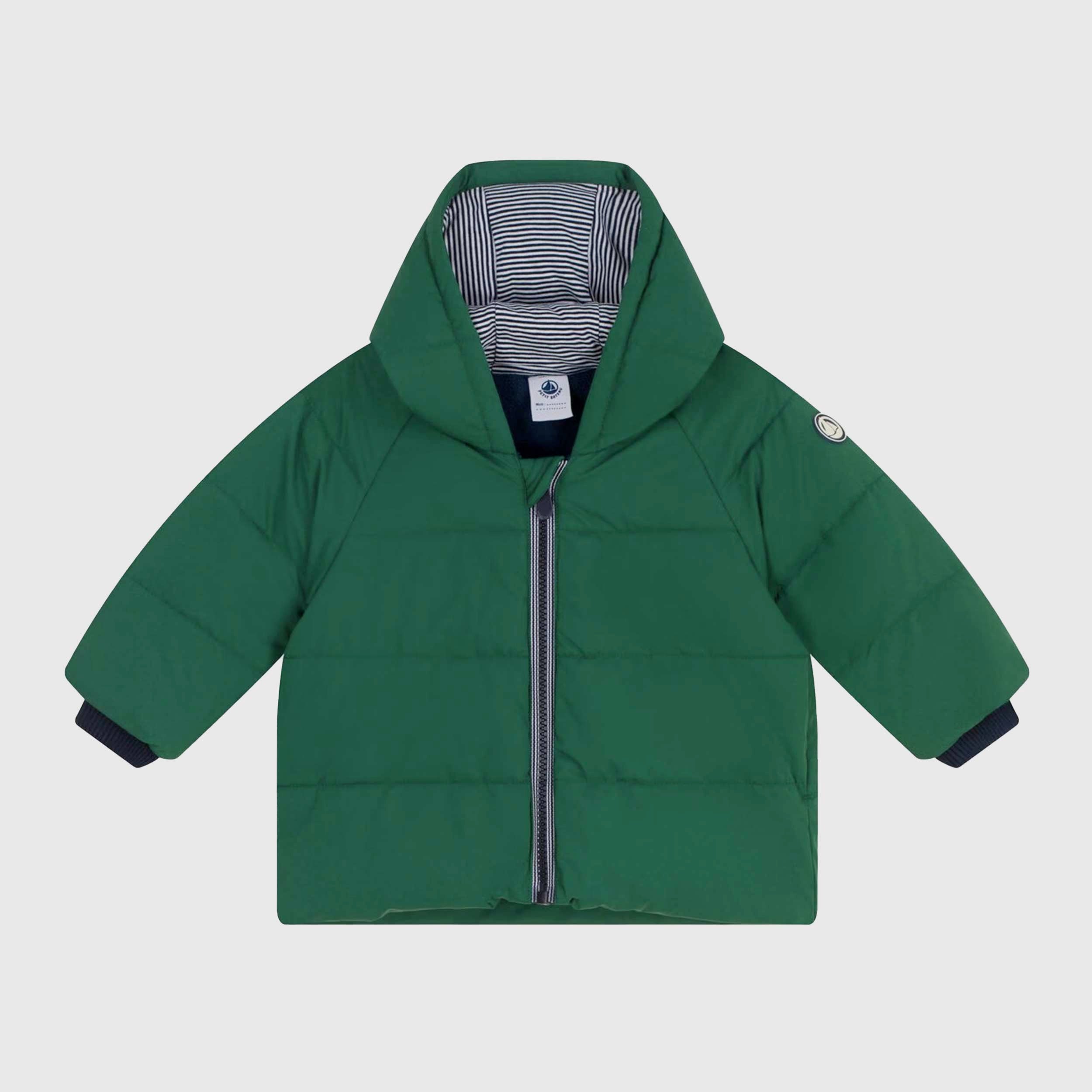 Piumino Verde Con Cappuccio Firmato PETIT BATEAU - annameglio.com abbigliamento moda