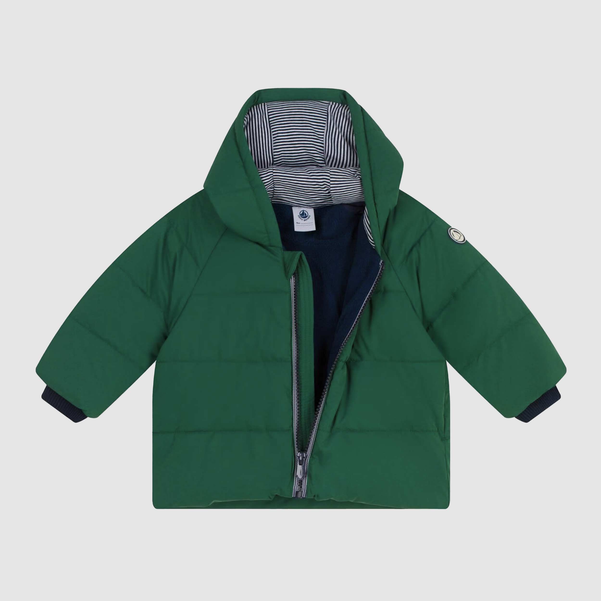 Piumino Verde Con Cappuccio Firmato PETIT BATEAU - annameglio.com abbigliamento moda