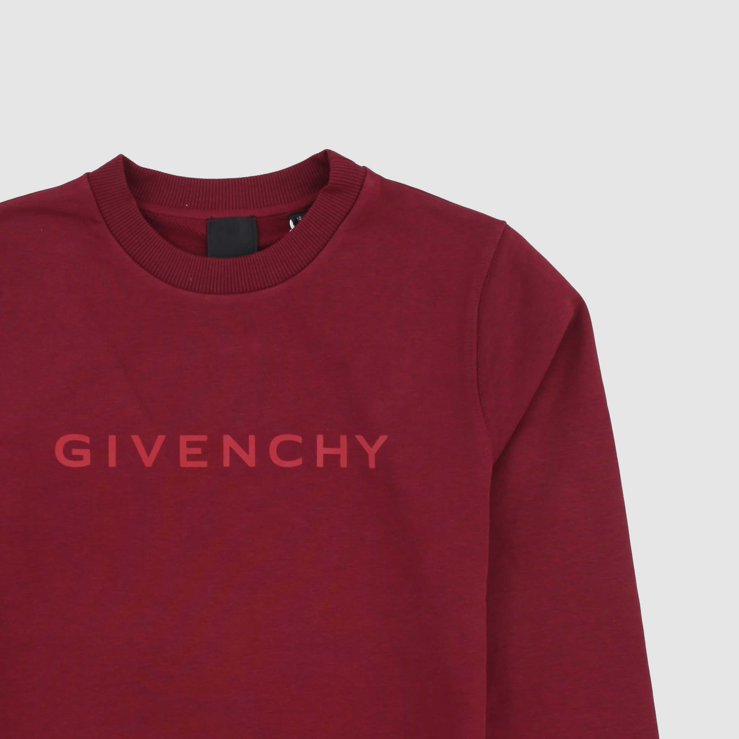 Felpa Bordeaux E Scritta Tono Su Tono By GIVENCHY - annameglio.com abbigliamento moda
