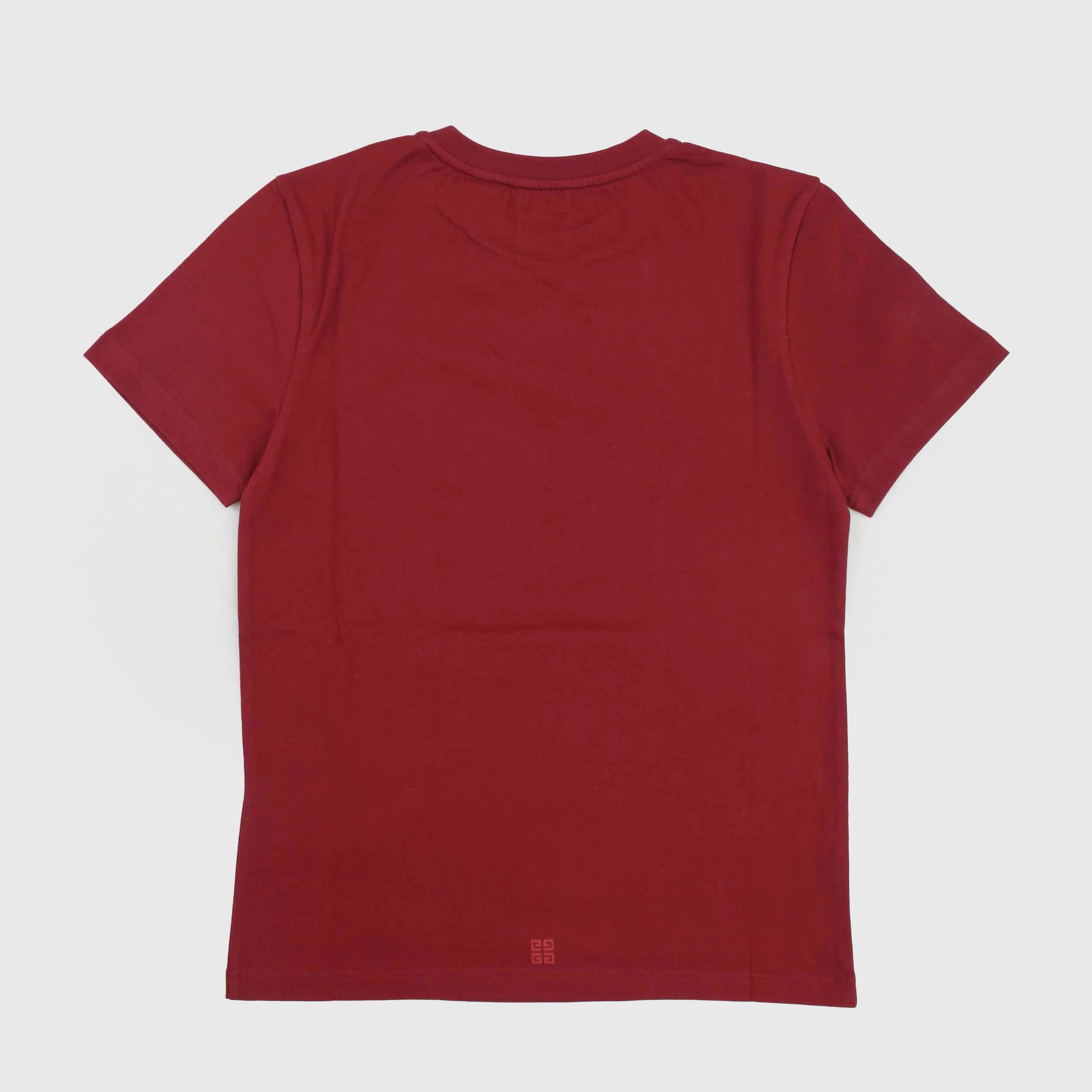 T-shirt Bordeaux Con Scritta Firmata GIVENCHY - annameglio.com abbigliamento moda