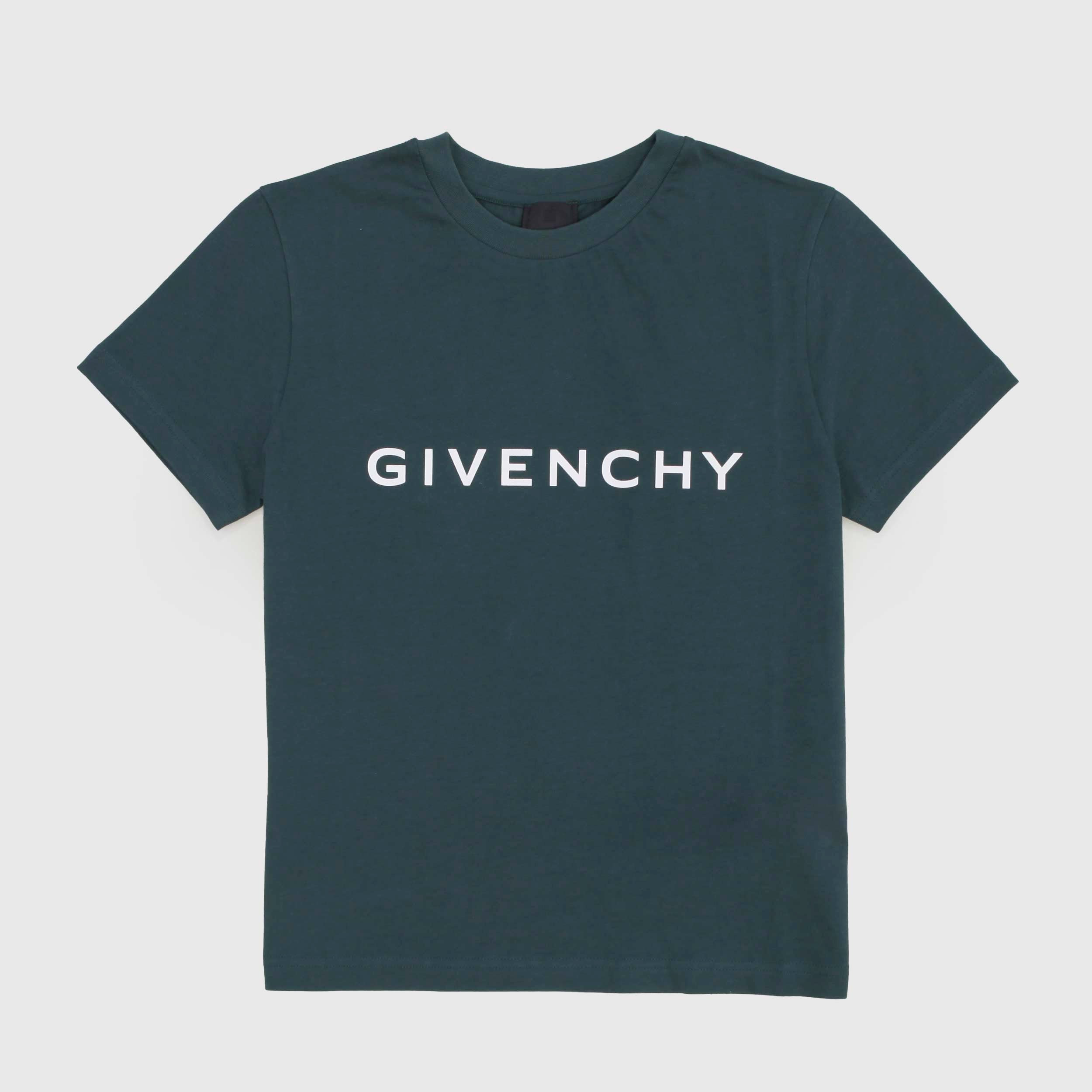 T-shirt Verde Petrolio Con Logo Firmata GIVENCHY - annameglio.com abbigliamento moda