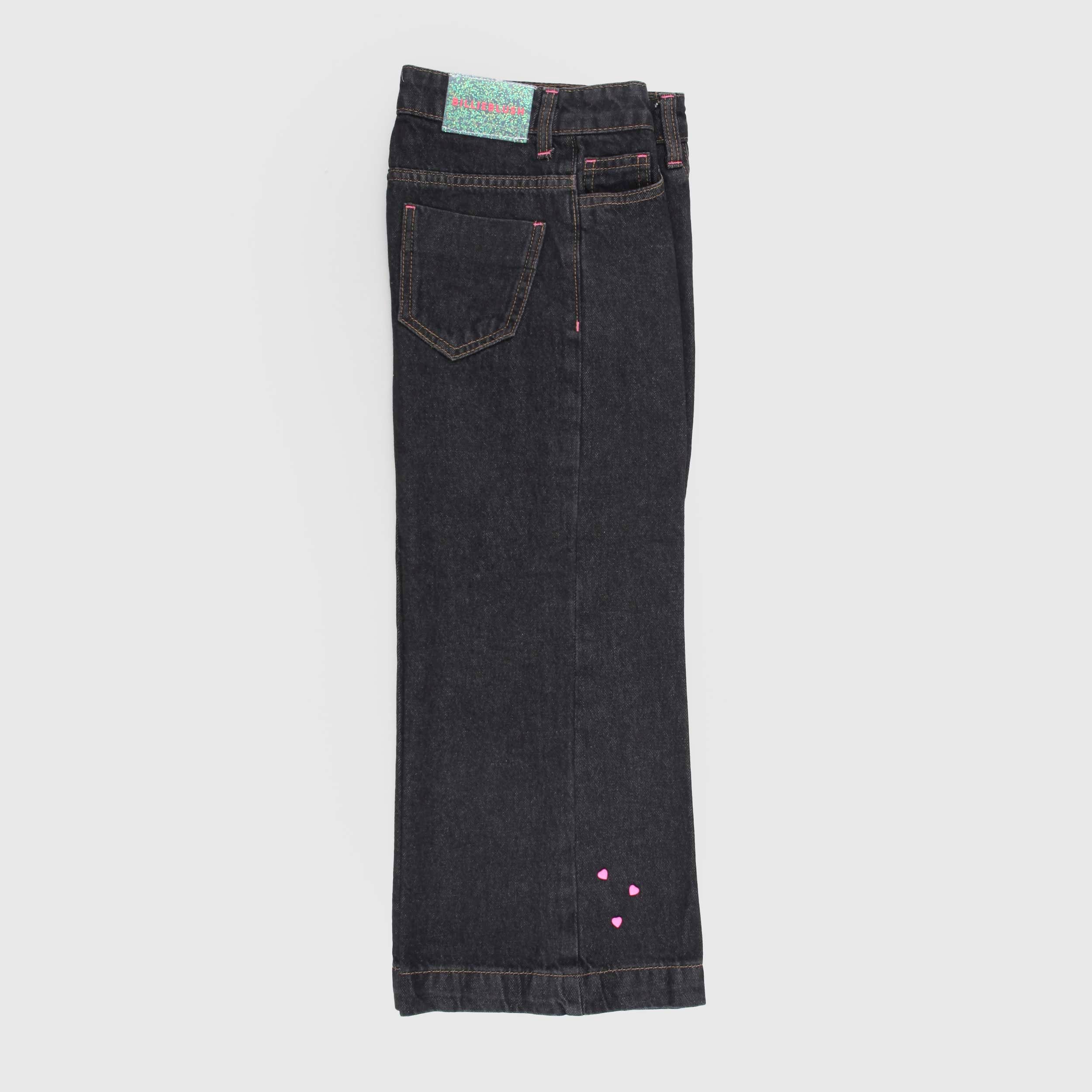 Jeans Nero Con Impunture Rosa Firmati BILLIEBLUSH - annameglio.com abbigliamento moda