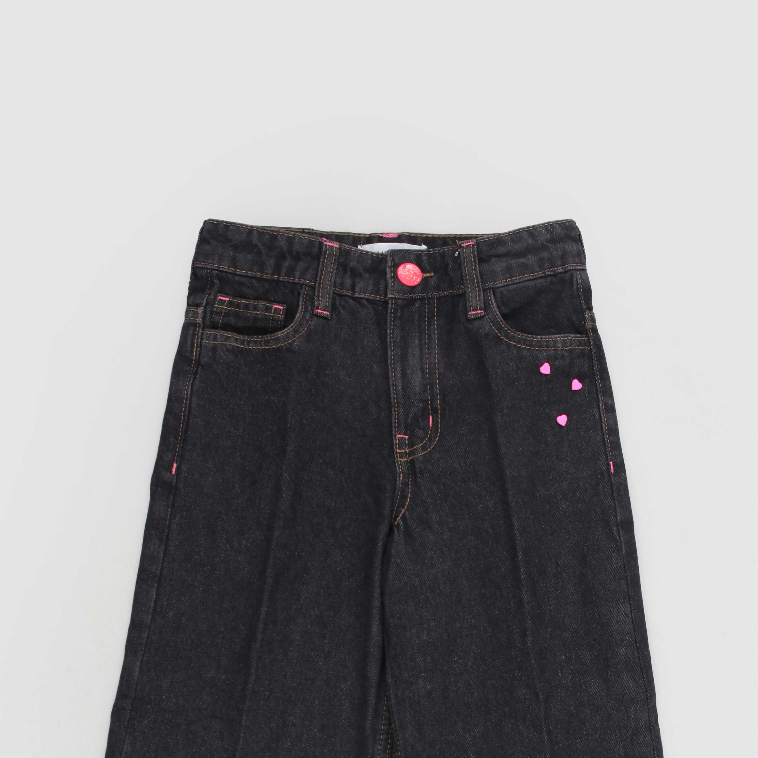 Jeans Nero Con Impunture Rosa Firmati BILLIEBLUSH - annameglio.com abbigliamento moda
