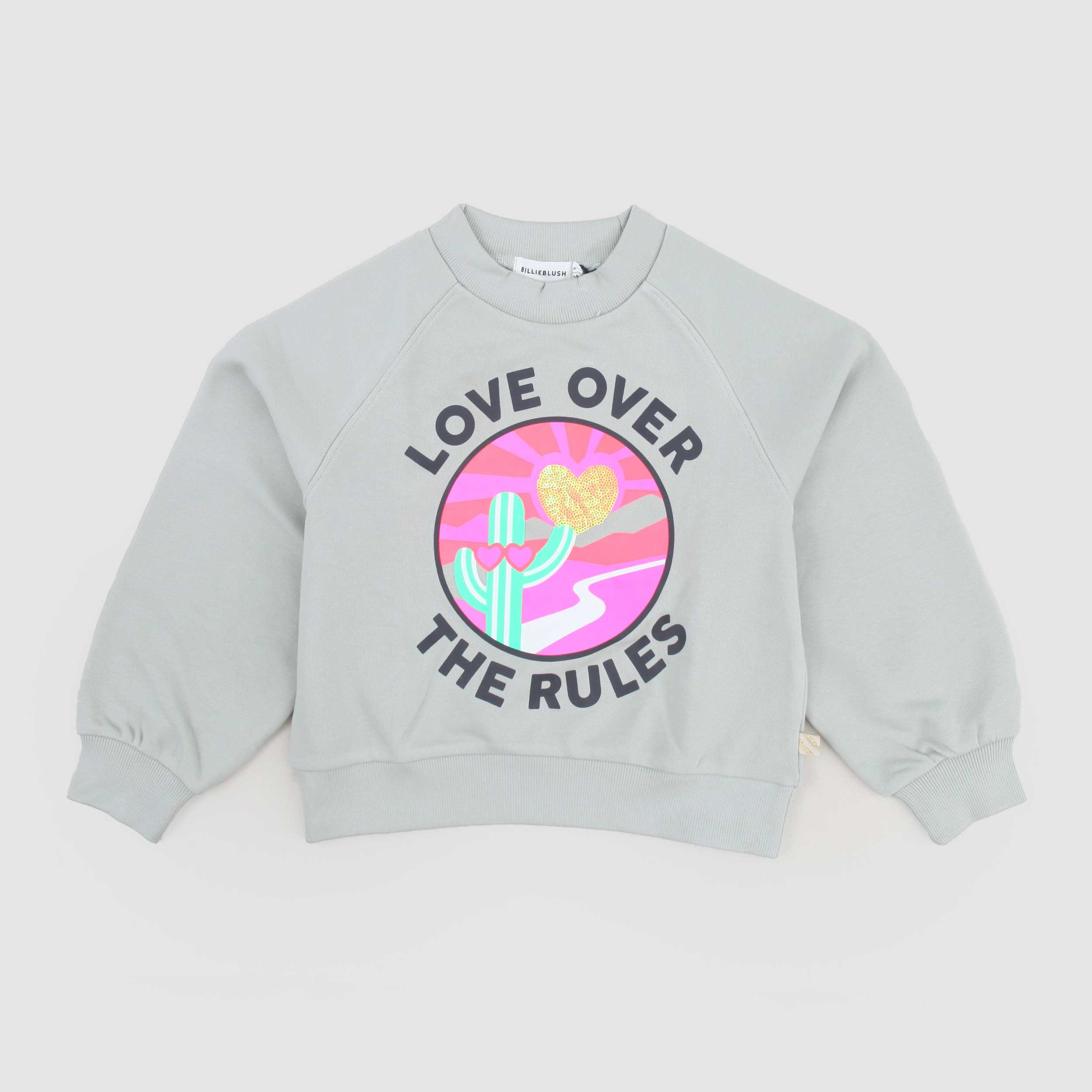 Felpa Verde Acqua Con Stampa Firmata BILLIEBLUSH - annameglio.com abbigliamento moda