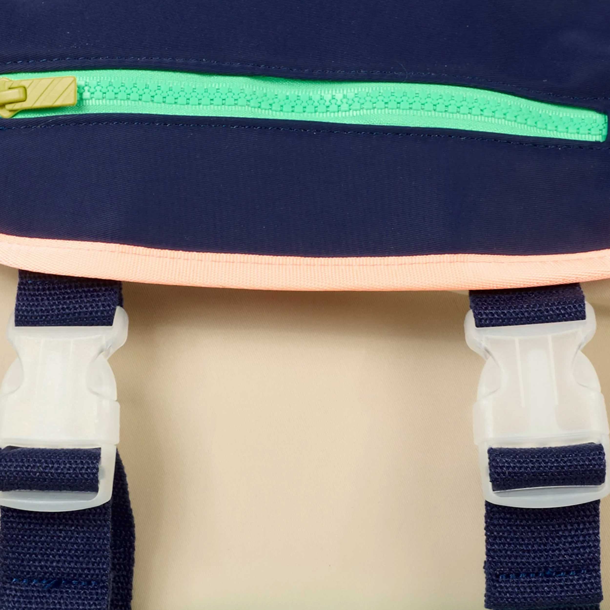 Zaino Blu Con Logo Verde Firmato BILLIEBLUSH - annameglio.com abbigliamento moda