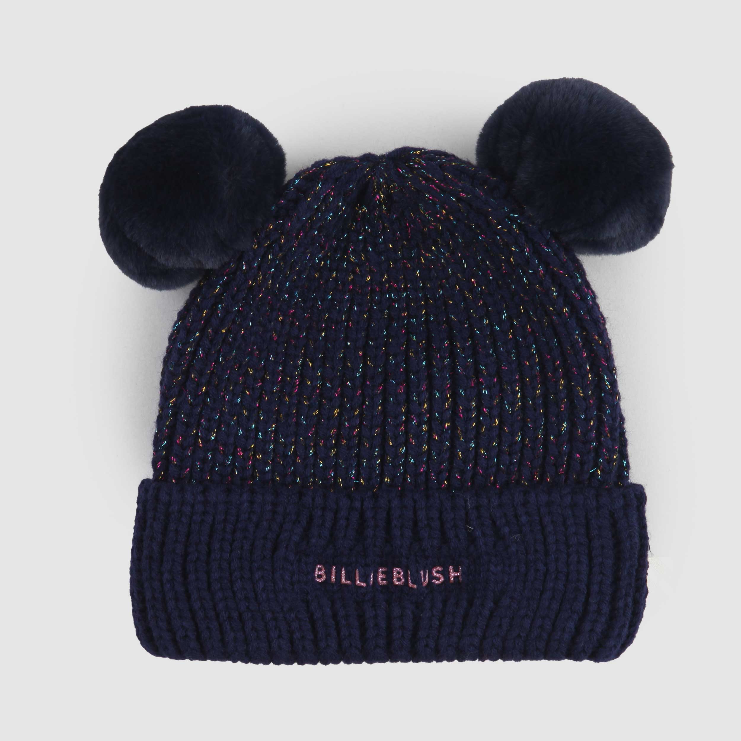 Cappellino Blu Con Pompon Firmato BILLIEBLUSH - annameglio.com abbigliamento moda