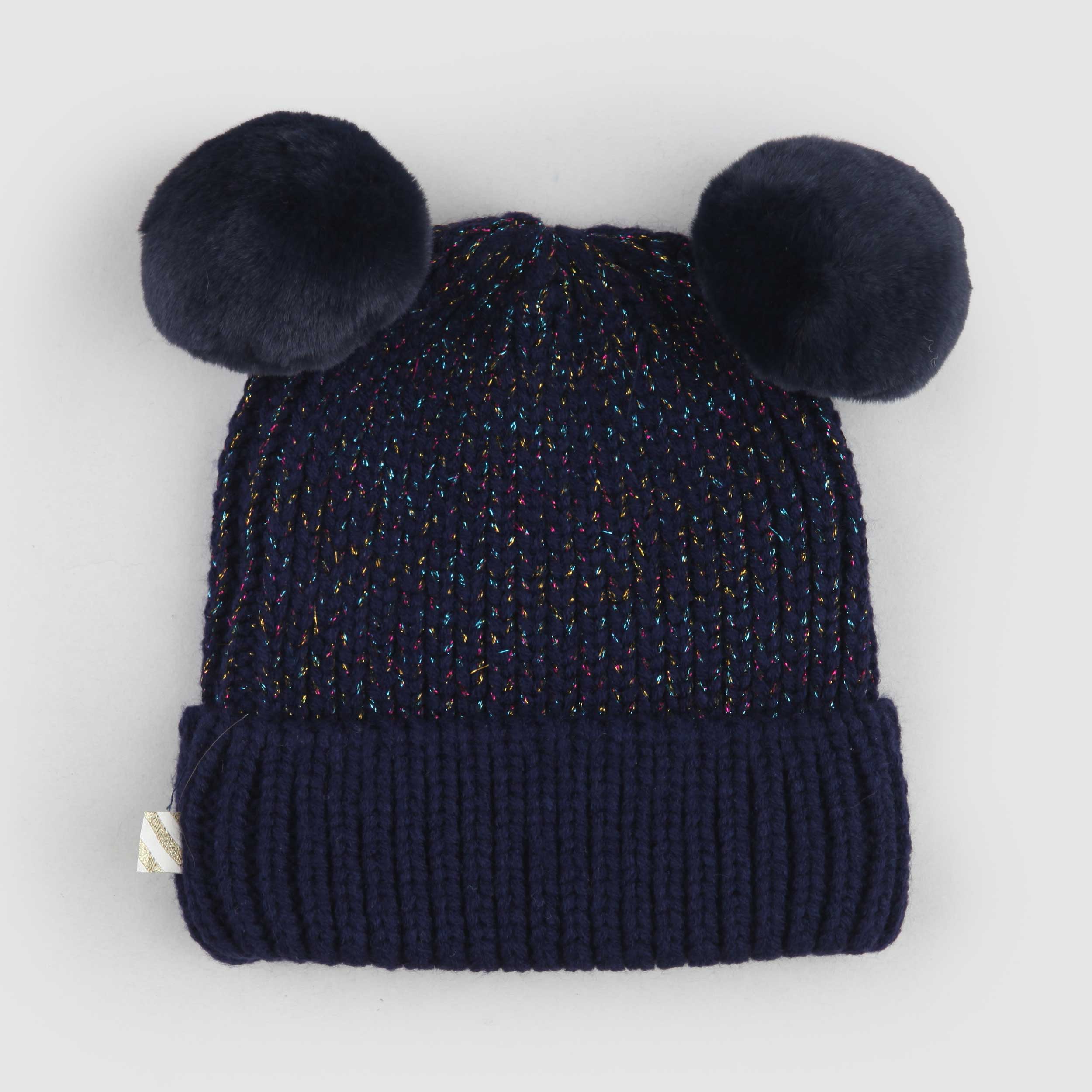 Cappellino Blu Con Pompon Firmato BILLIEBLUSH - annameglio.com abbigliamento moda