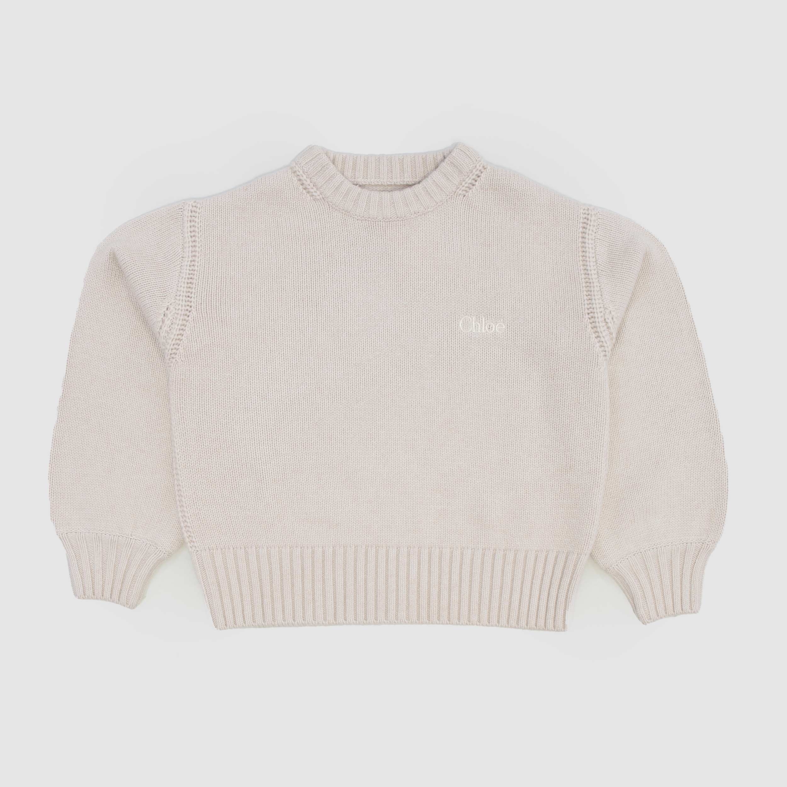 Maglione Girocollo Cipria Firmato CHLOE - annameglio.com abbigliamento moda