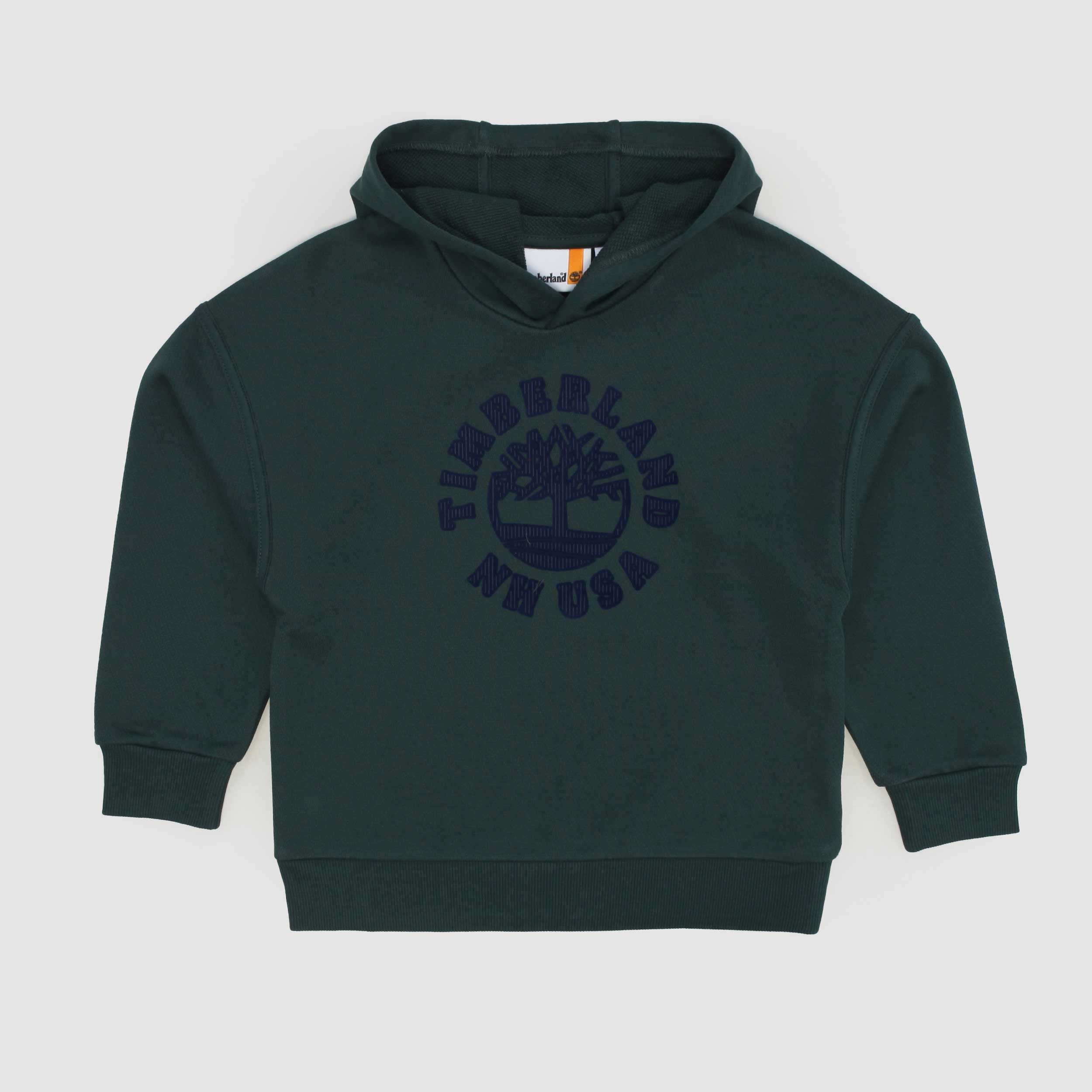 Felpa Verde Con Logo Blu Firmata TIMBERLAND - annameglio.com abbigliamento moda