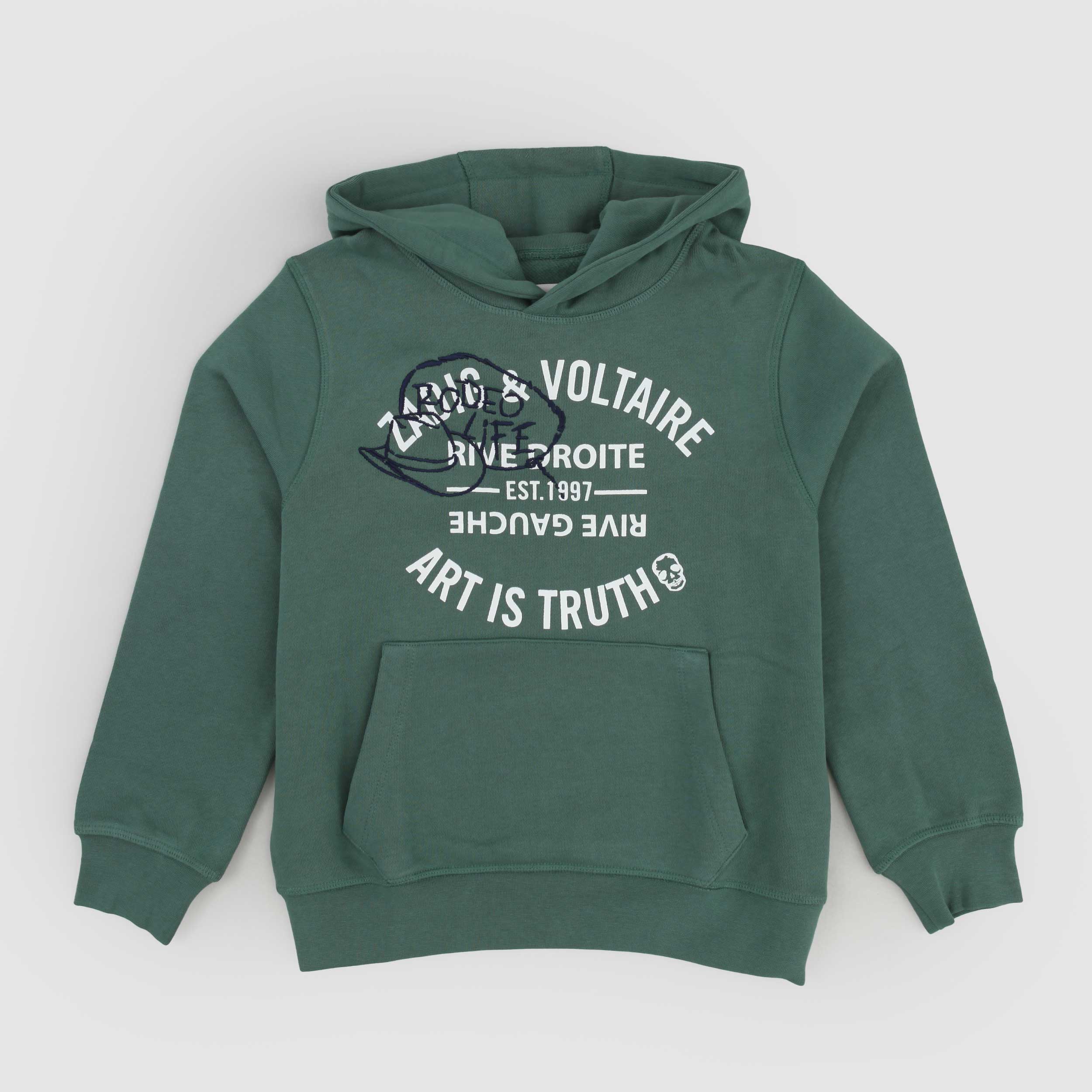 Felpa Verde Con Logo Firmata ZADIG AND VOLTAIRE - annameglio.com abbigliamento moda