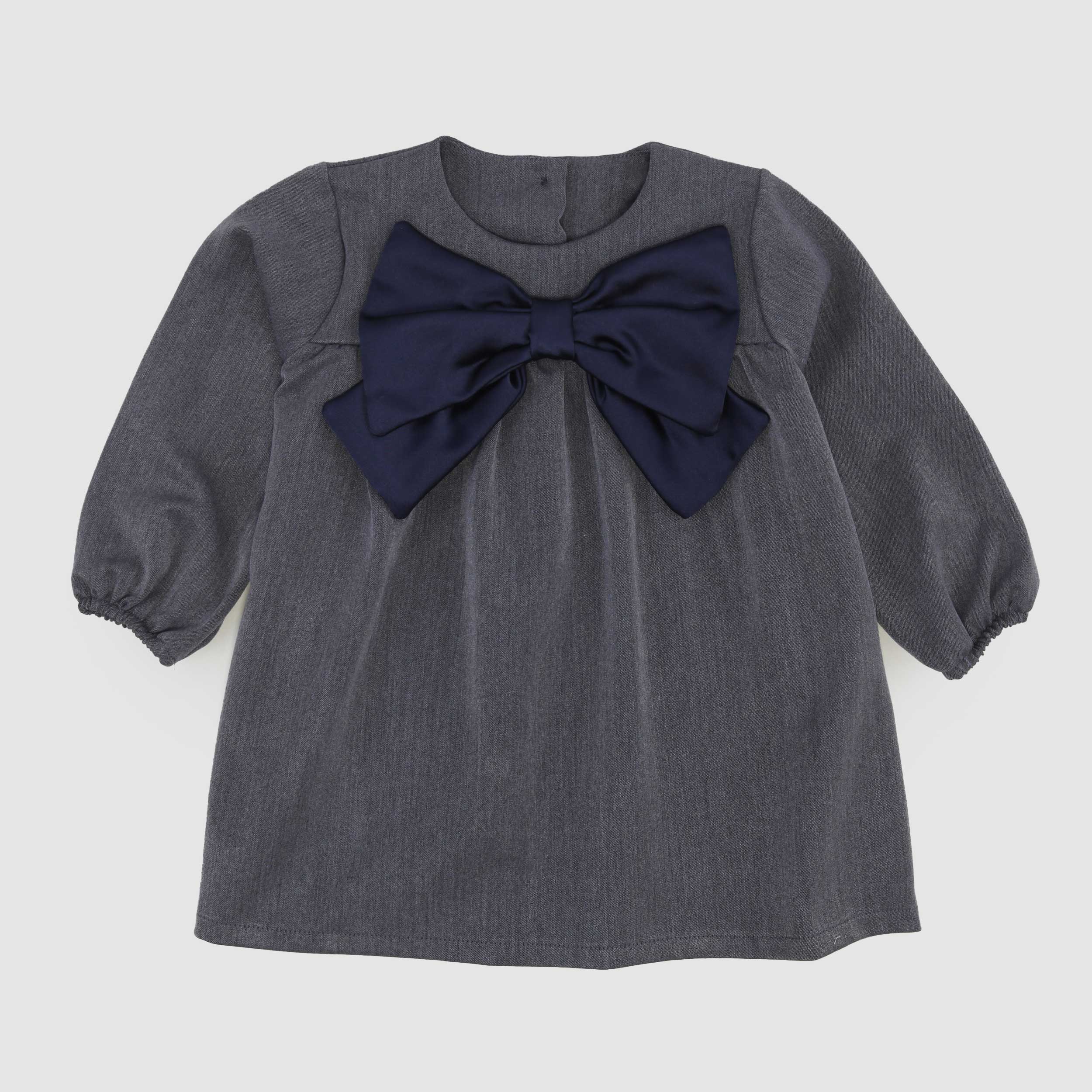 Abito Grigio Con Fiocco Firmato AVENTIQUATTRORE - annameglio.com abbigliamento moda