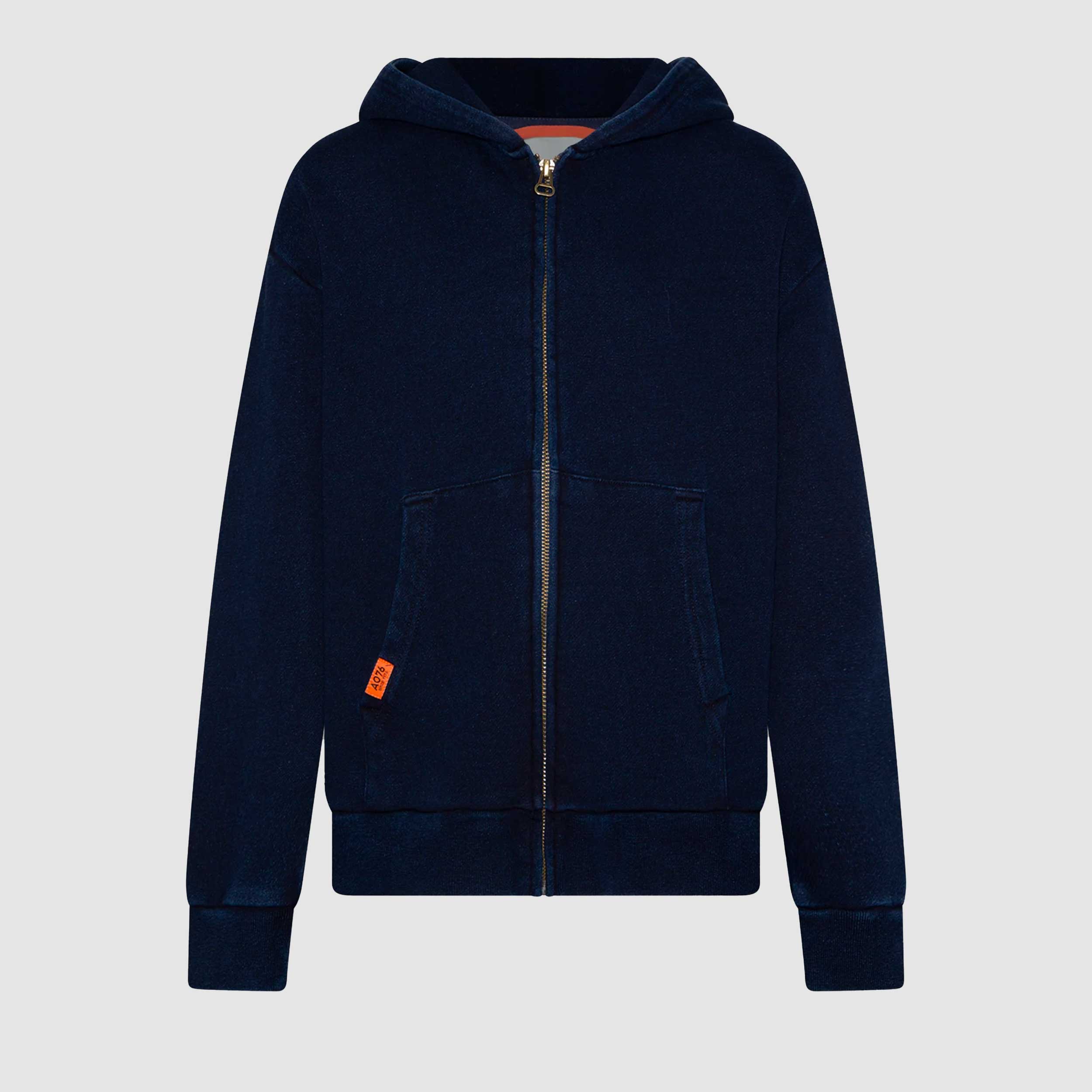 Felpa Blu Con Zip Firmata AMERICAN OUTFITTERS - annameglio.com abbigliamento moda